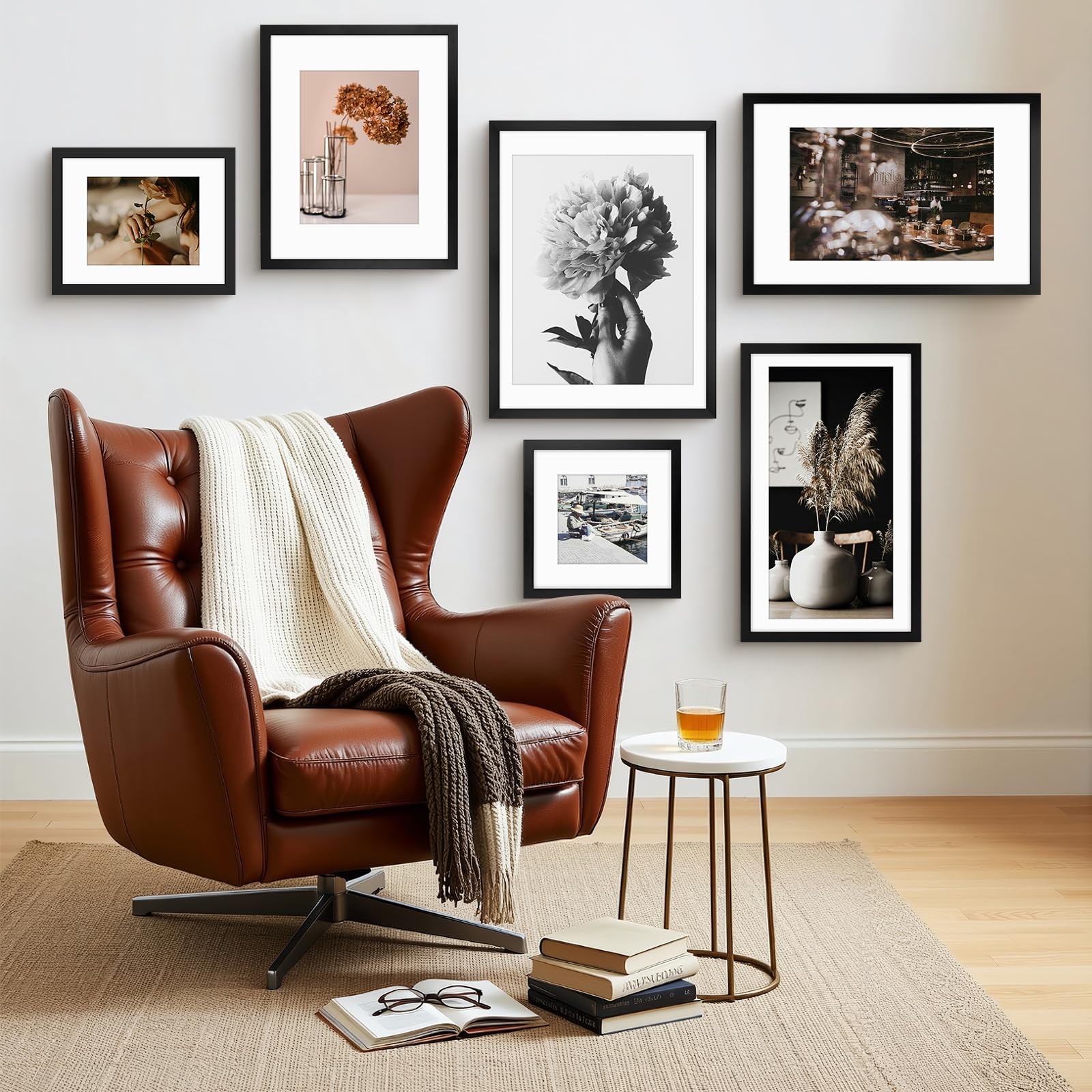 Frametory, 14x24 Frames Display 11x22 Picture with Mat or 14x24 Photo Without Mat, Shatter-Resistant Glass, Pre-Installed Wall M