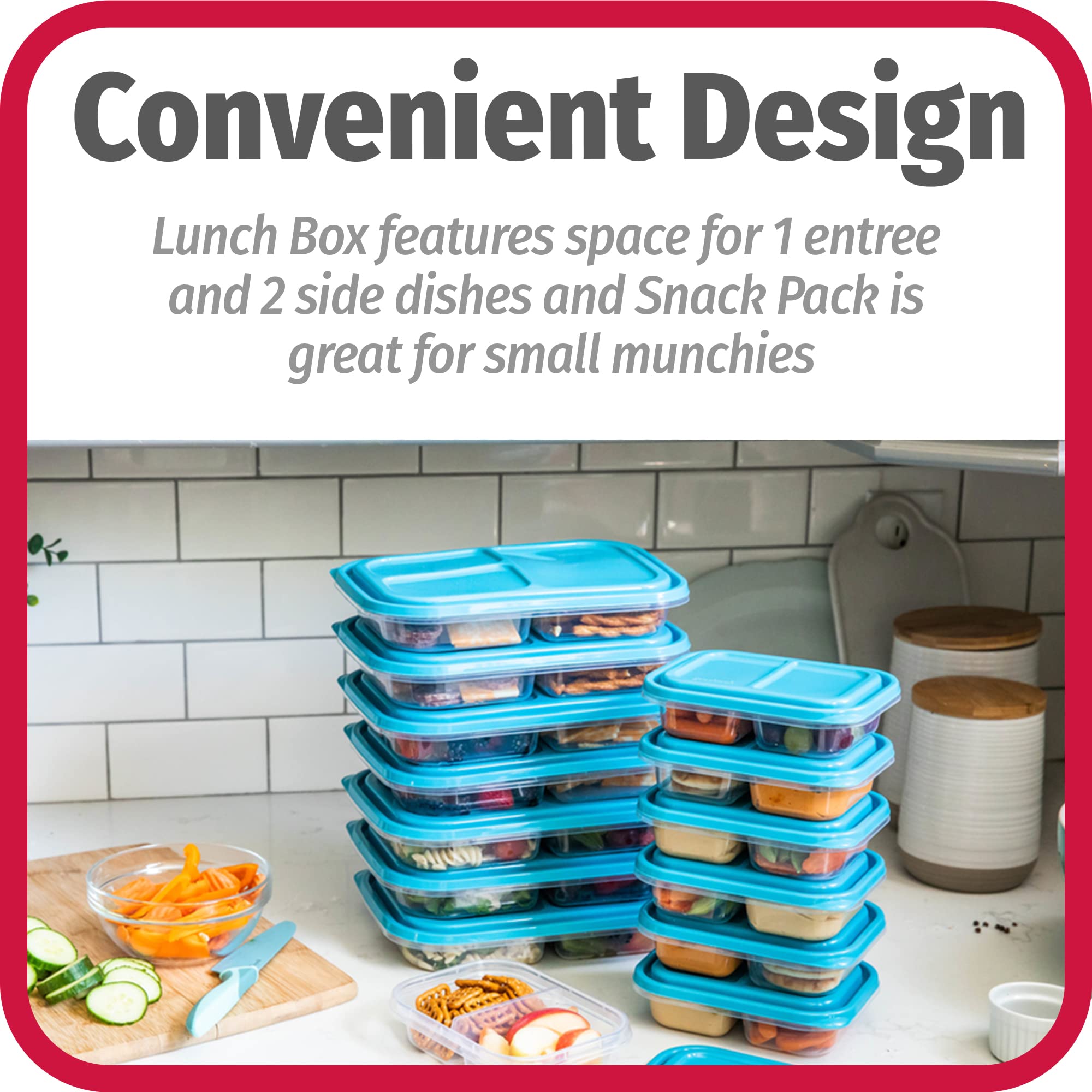 Goodcook Everyware Pack Of 14 Bpa-Free Plastic Food Storage Containers With Lids Lunch Set (42035)