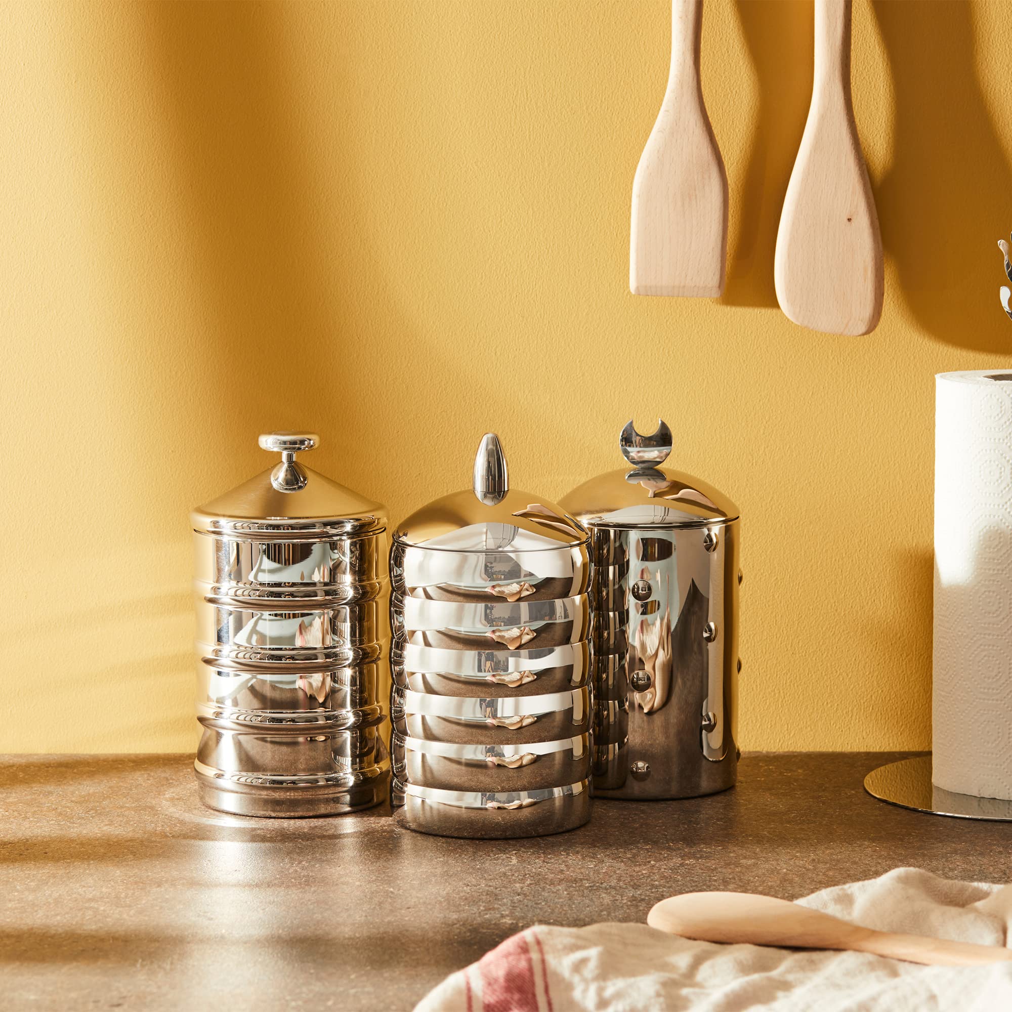 Alessi 2'' Kalisto Kitchen Box, Silver