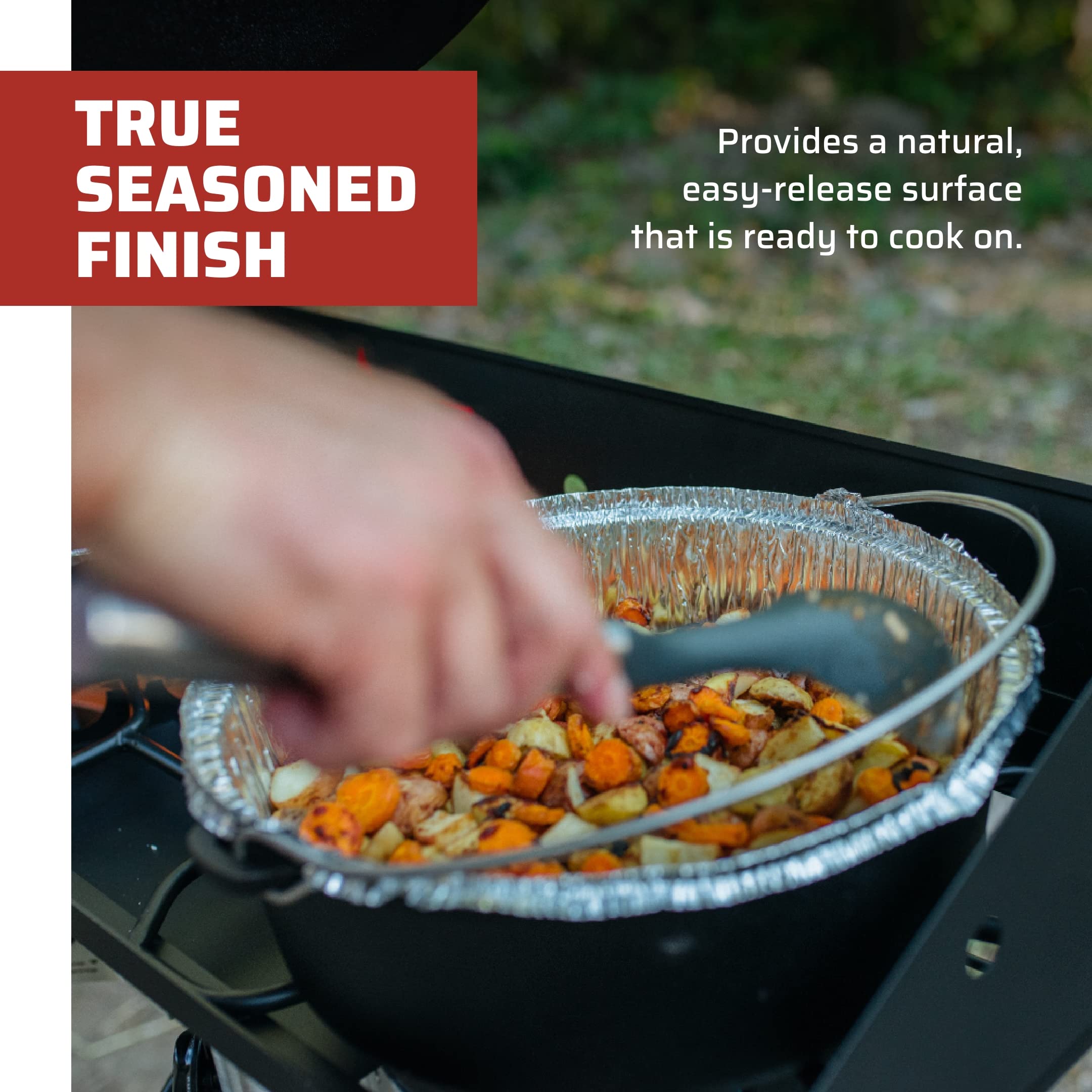 Camp Chef Deluxe 14 Dutch Oven - Cast Iron Dutch Oven With Lid & Lid Lifter For Indoor & Outdoor Cooking - 12 Quarts