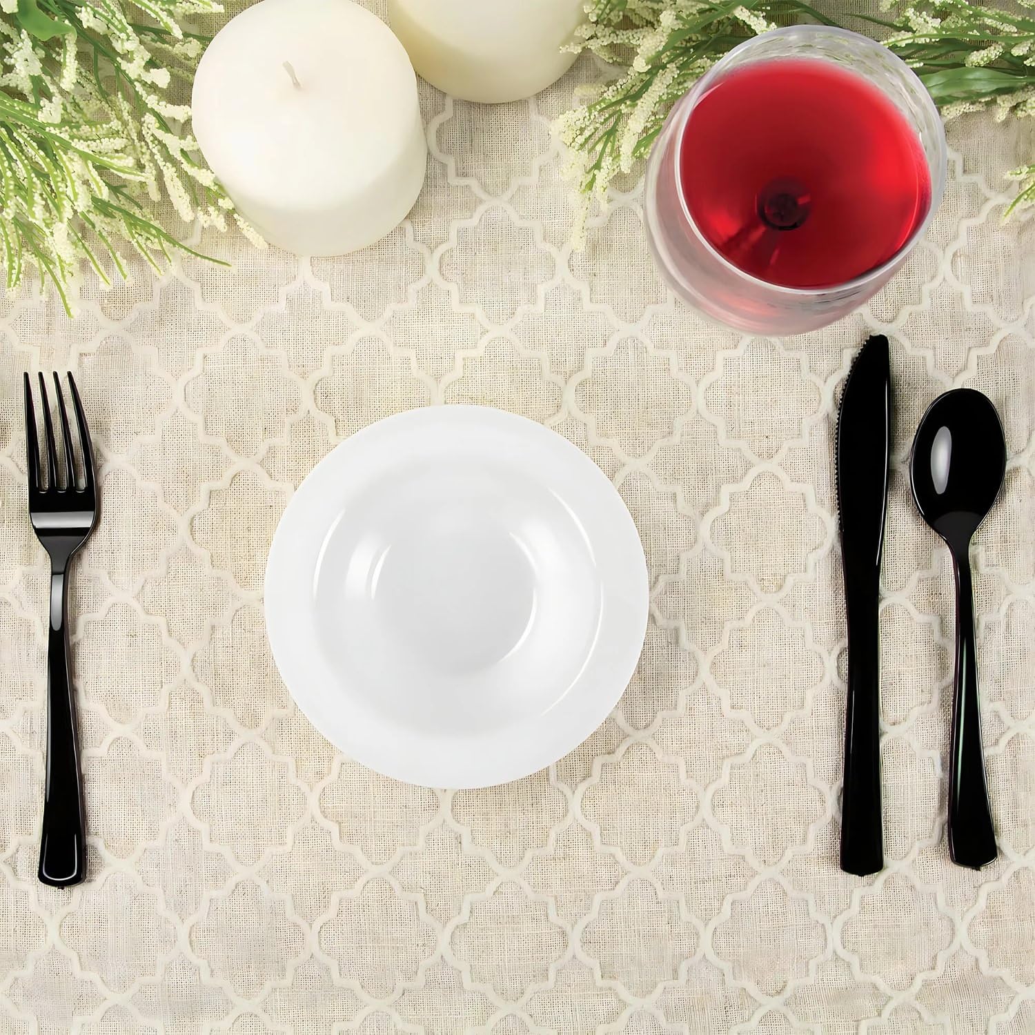 Lillian Tablesettings Round Plastic Bowls - 5 Oz  White  30 Pcs