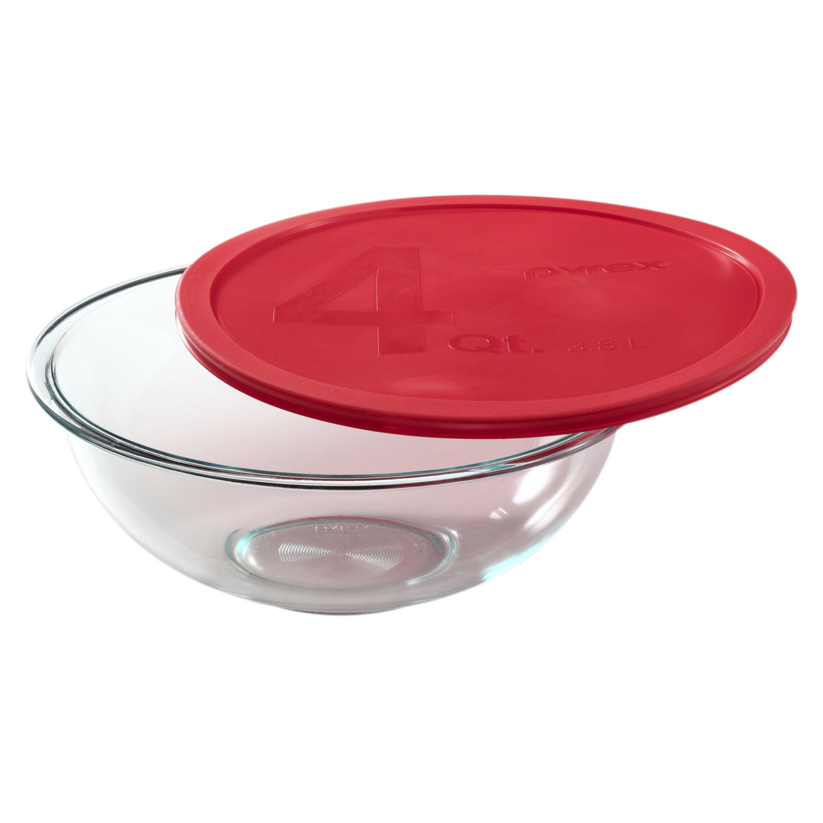 Pyrex Smart Essentials 4-Quart Glass Mixing Bowl, 3.79 Liters