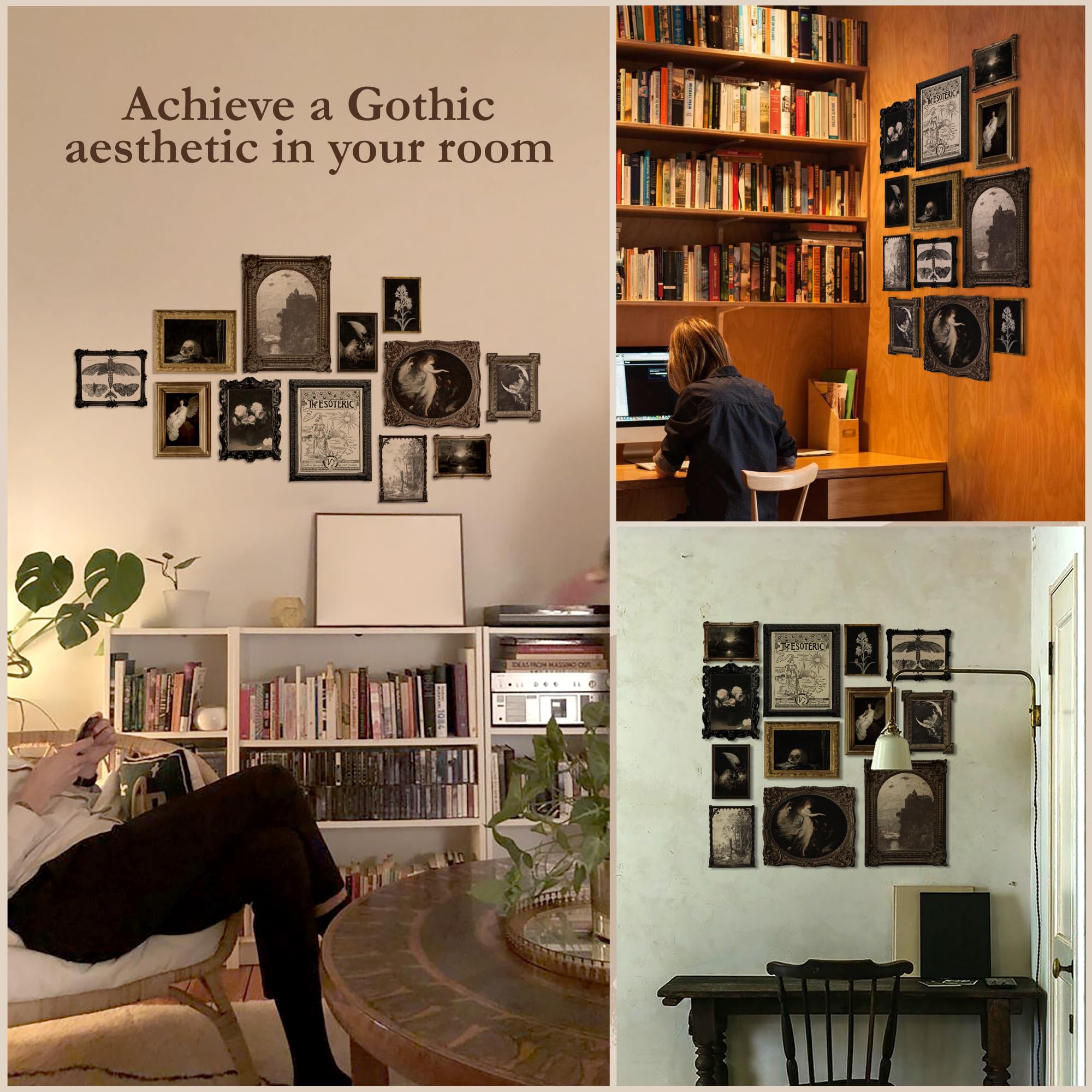 97 Decor Gothic Home Decor Aesthetic - Dark Academia Wall Decor, Gothic Wall Art Witchy Pictures, Goth Room Decor, Moody Wall Ar