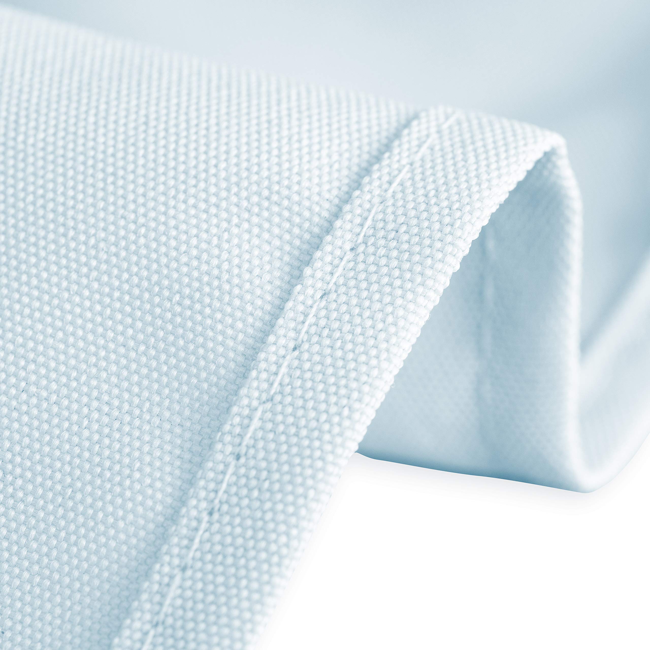 Ltc Linens 2 Pack Baby Blue Rectangular Tablecloths 60 X 102 Inches For 6 Feet Rectangle Banquet Tables With Half-Drop - Stain A