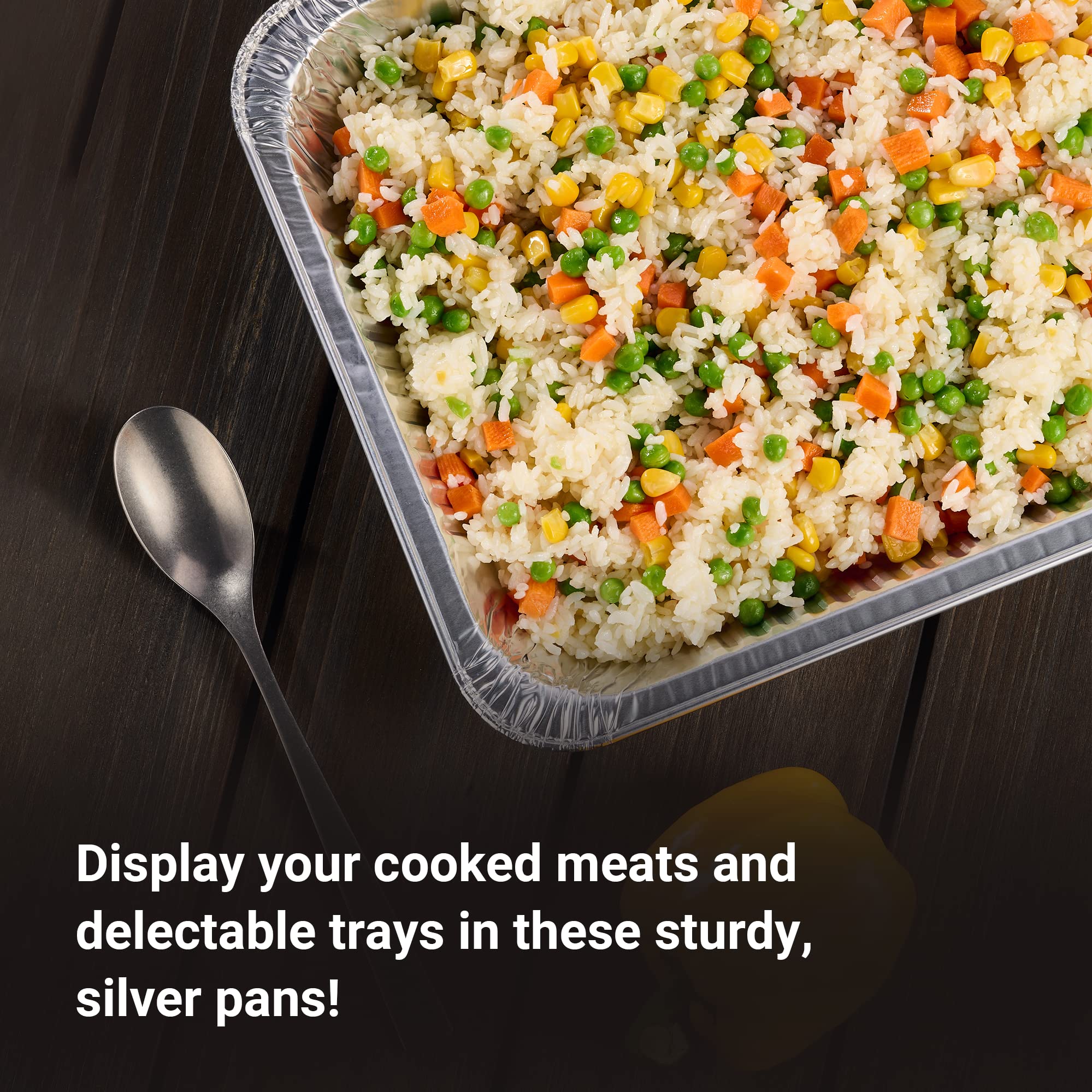 Aluminum Pans Half Size, 9X13, Extra Heavy Duty Disposable Foil Pans For Baking (10 Pack) Roasting & Chafing, Deep Tin Foil Bake