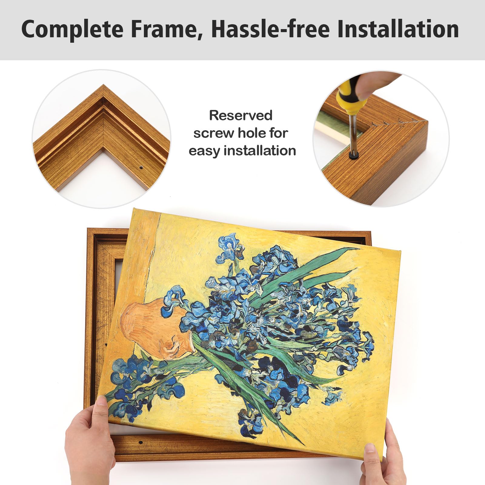Folkor Floating Frame For 12X16 Canvas Board Paintings, 2 Pack Canvas Frames With 0.9 Inch Deep For Oil Paintings Art Prints Art
