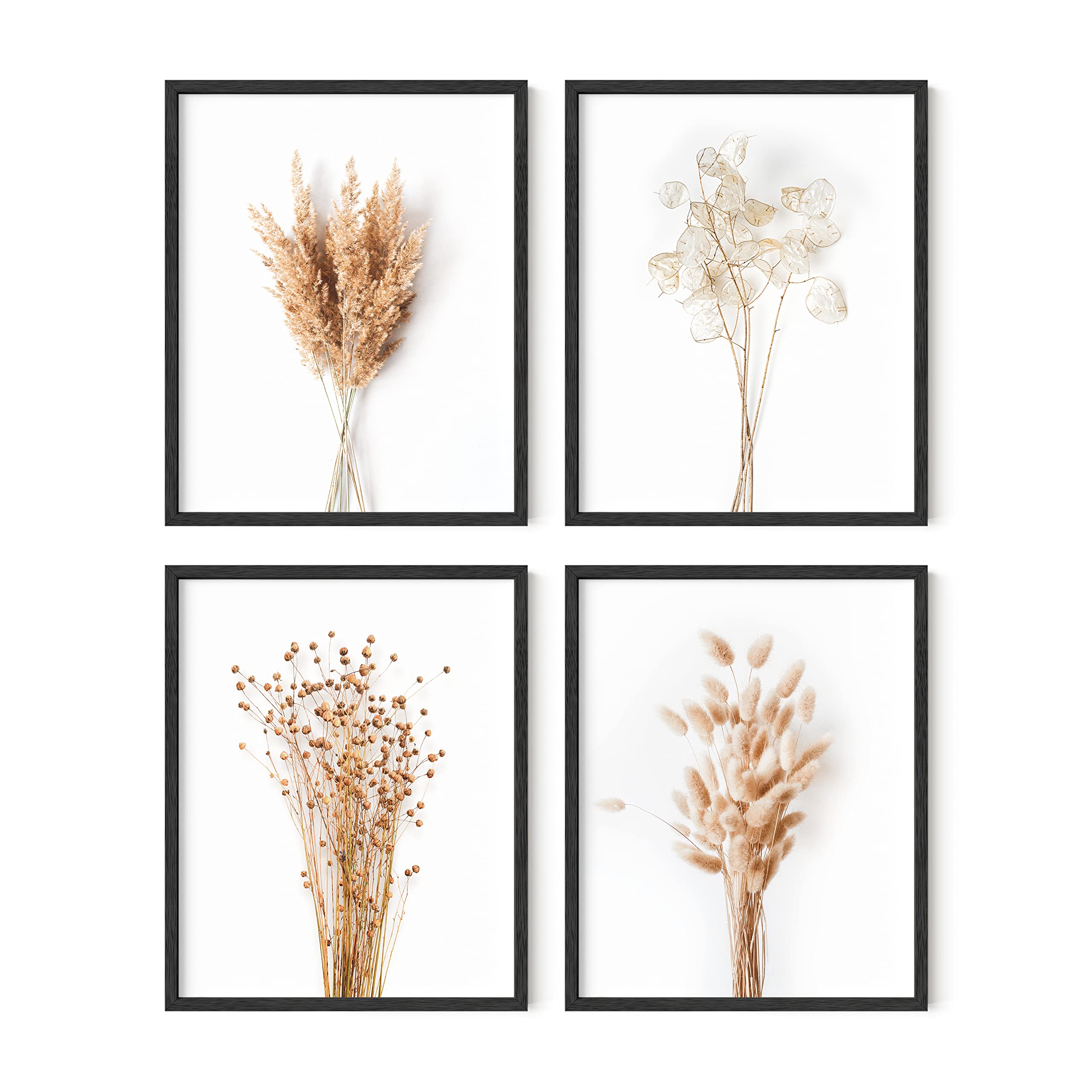 Haus And Hues Botanical Prints - Set Of 4 Floral Posters, Wall Decor, Unframed 8X10