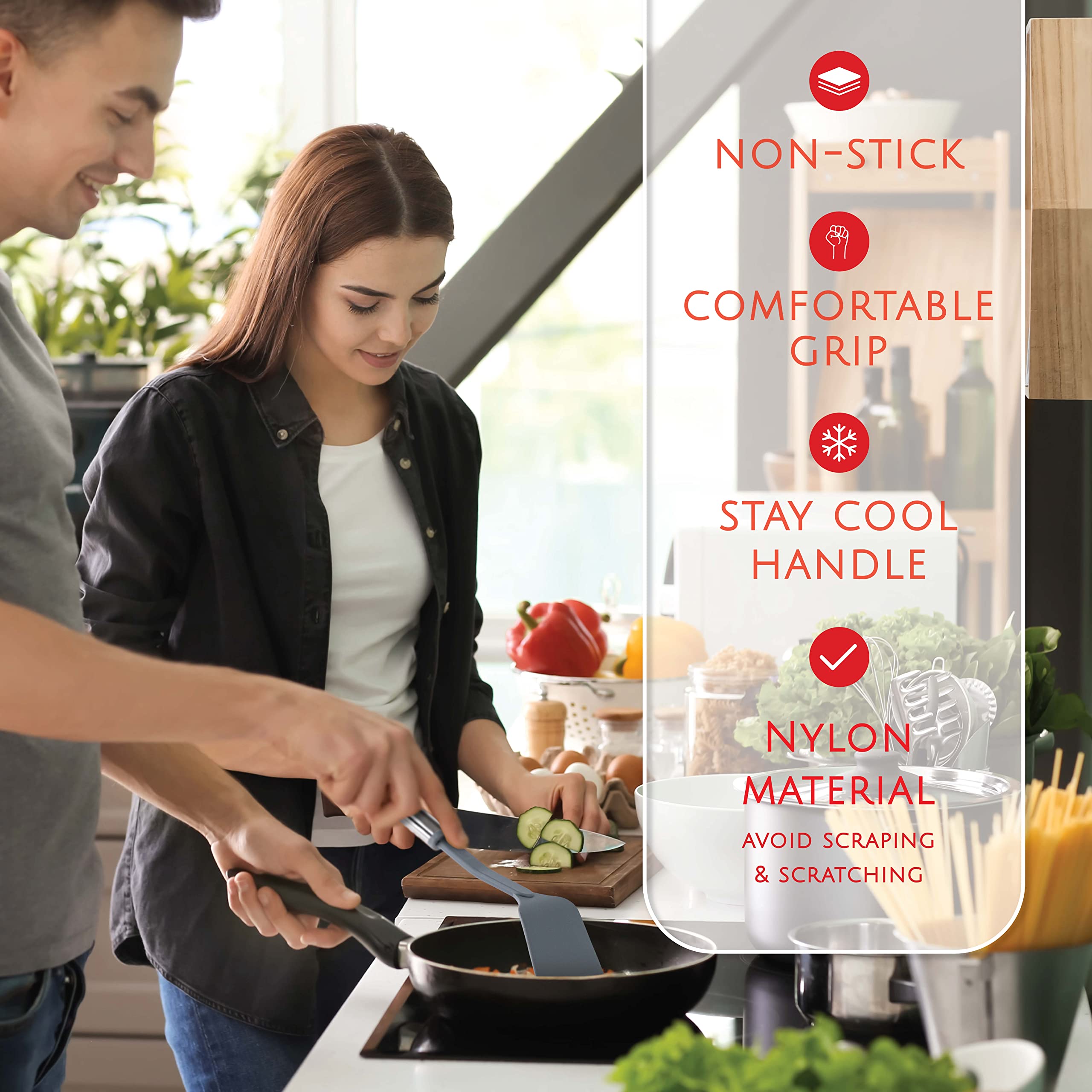 Kitchen Utensils Set 35 Pcs Cooking Utensils Set, Nonstick And Heat Resistant Nylon Stainless Steel Silicone Spatula Set - Kitch