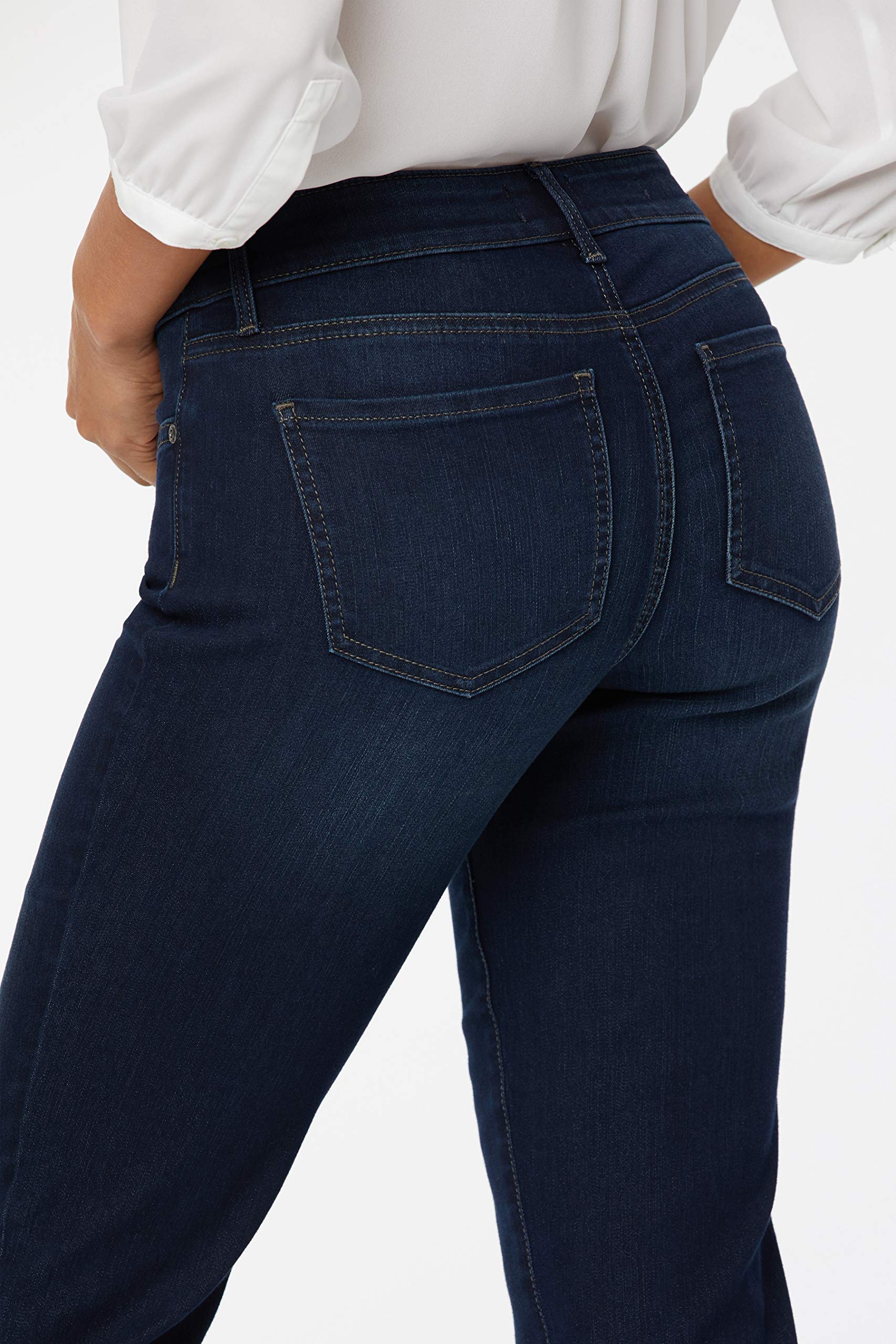 NYDJ Women's Marilyn Straight Leg Denim Jeans, Cotton Blend, Size 00, Burbank Wash, Model MTENMS2299