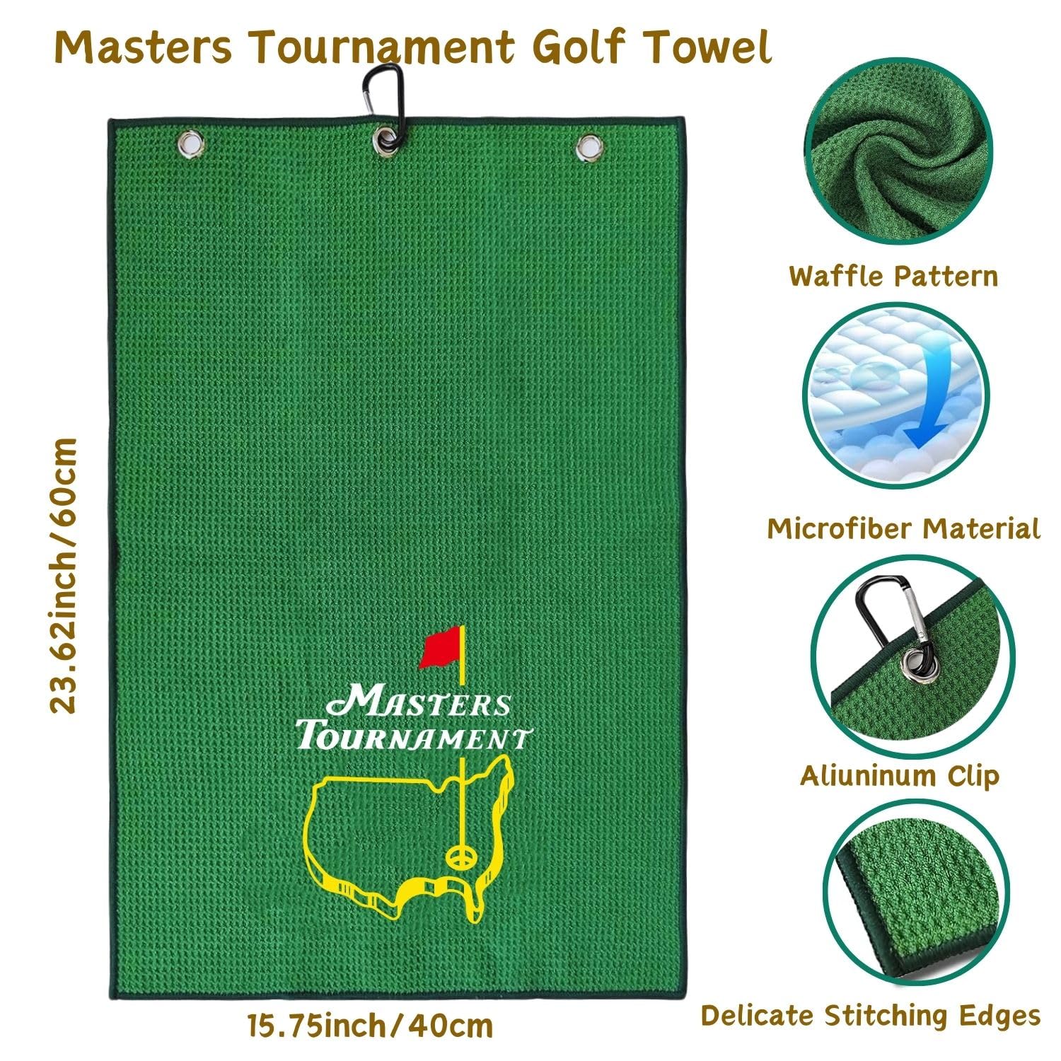 Aikiprety Funny Golf Towel, Funny Golf Towel for Golf Bags with Clip, Golf Gift for Men Husband Boyfriend Dad, Birthday, Cristma