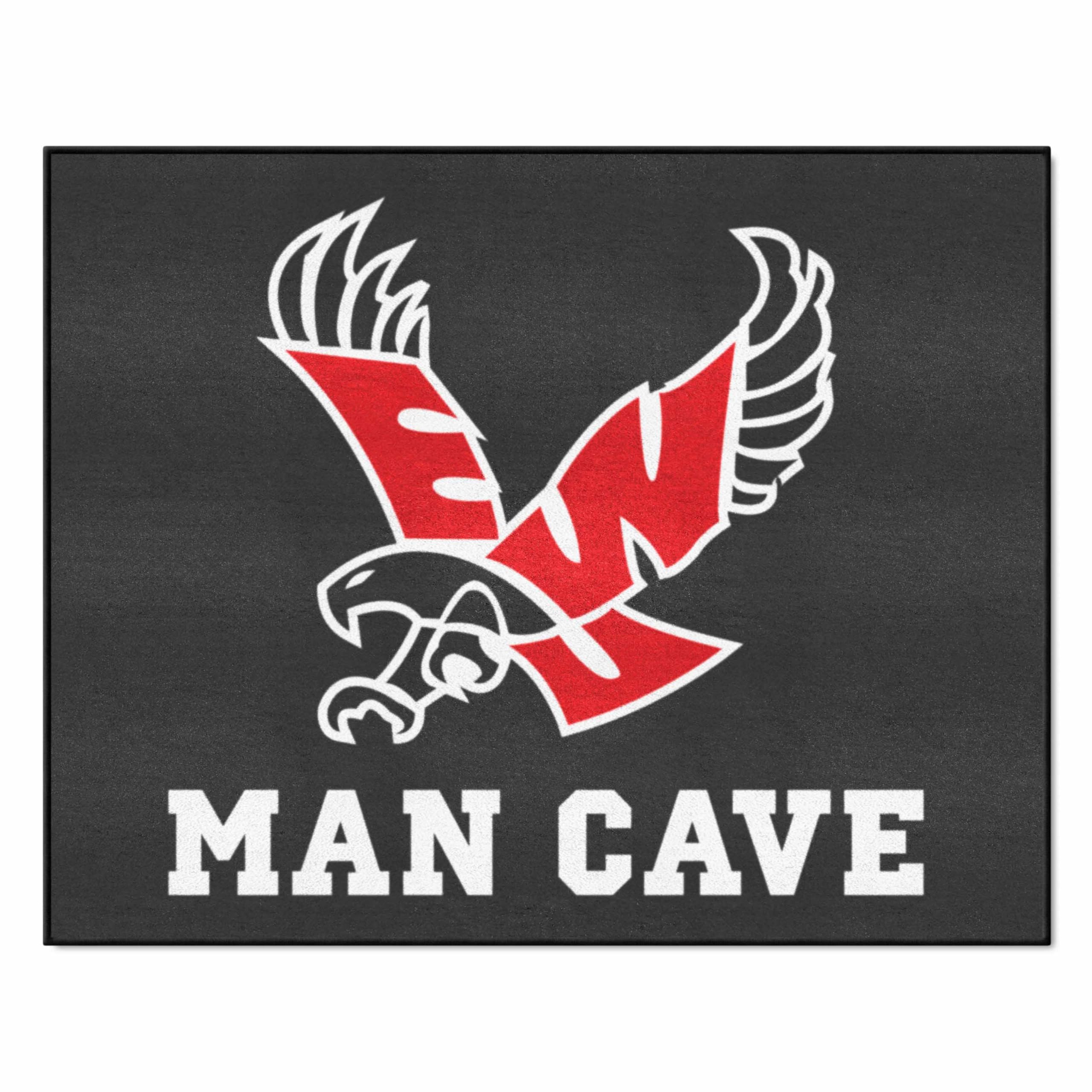 FANMATS 18821 Eastern Washington University All-Star Mat - Man Cave | Black | 33.75x42.5 | EWU Eagle Primary Logo