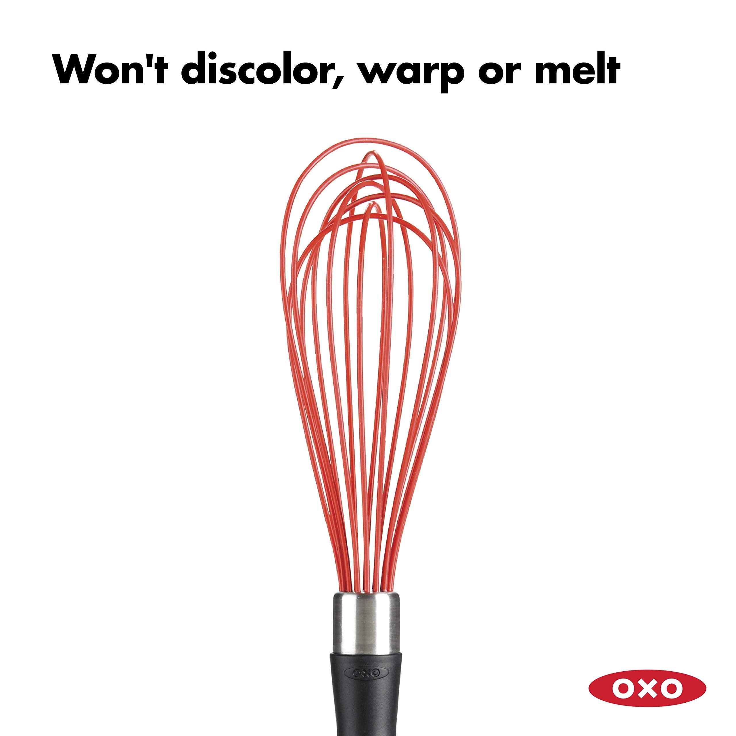 Oxo Good Grips 11-Inch Silicone Balloon Whisk - Red