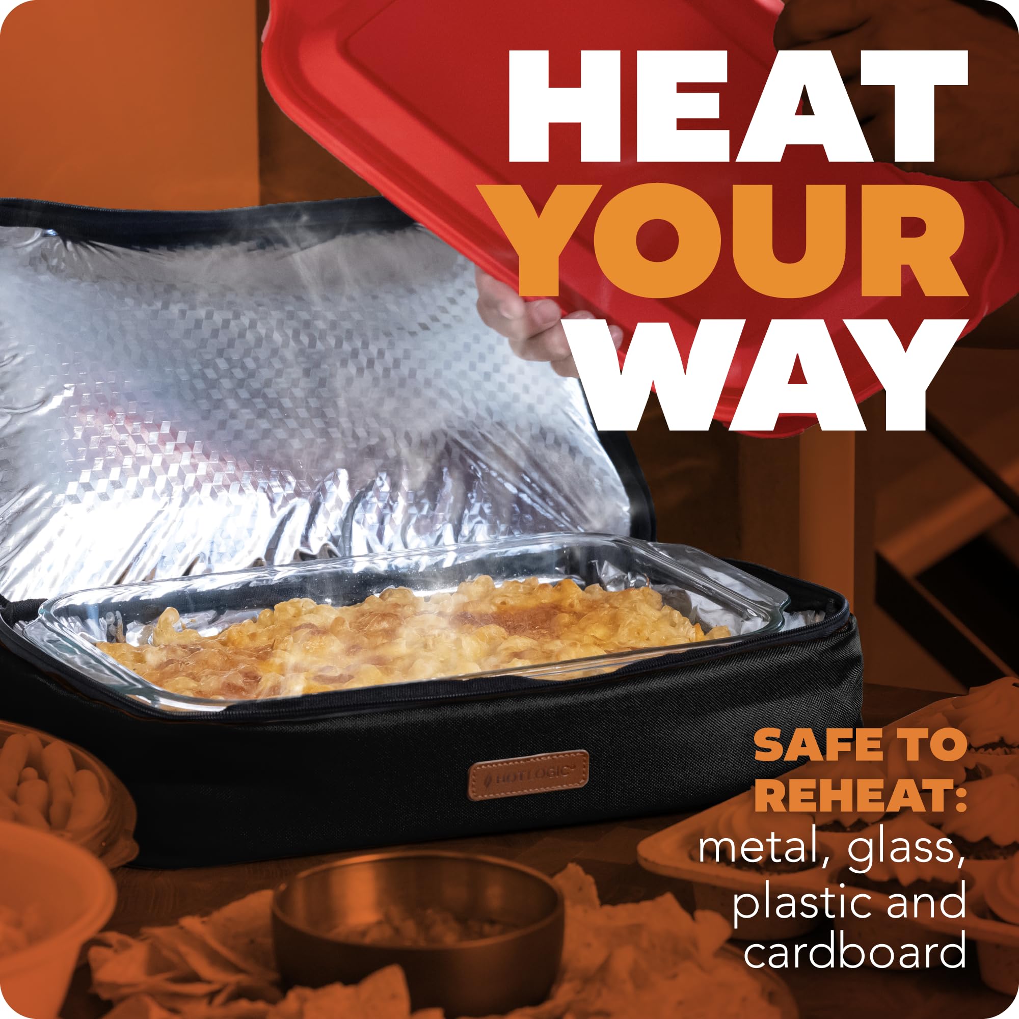 Hotlogic Max Xp Large Portable Electric Lunch Box Food Heater - Expandable Food Warmer Tote And Heated Lunchbox For Adults Work/