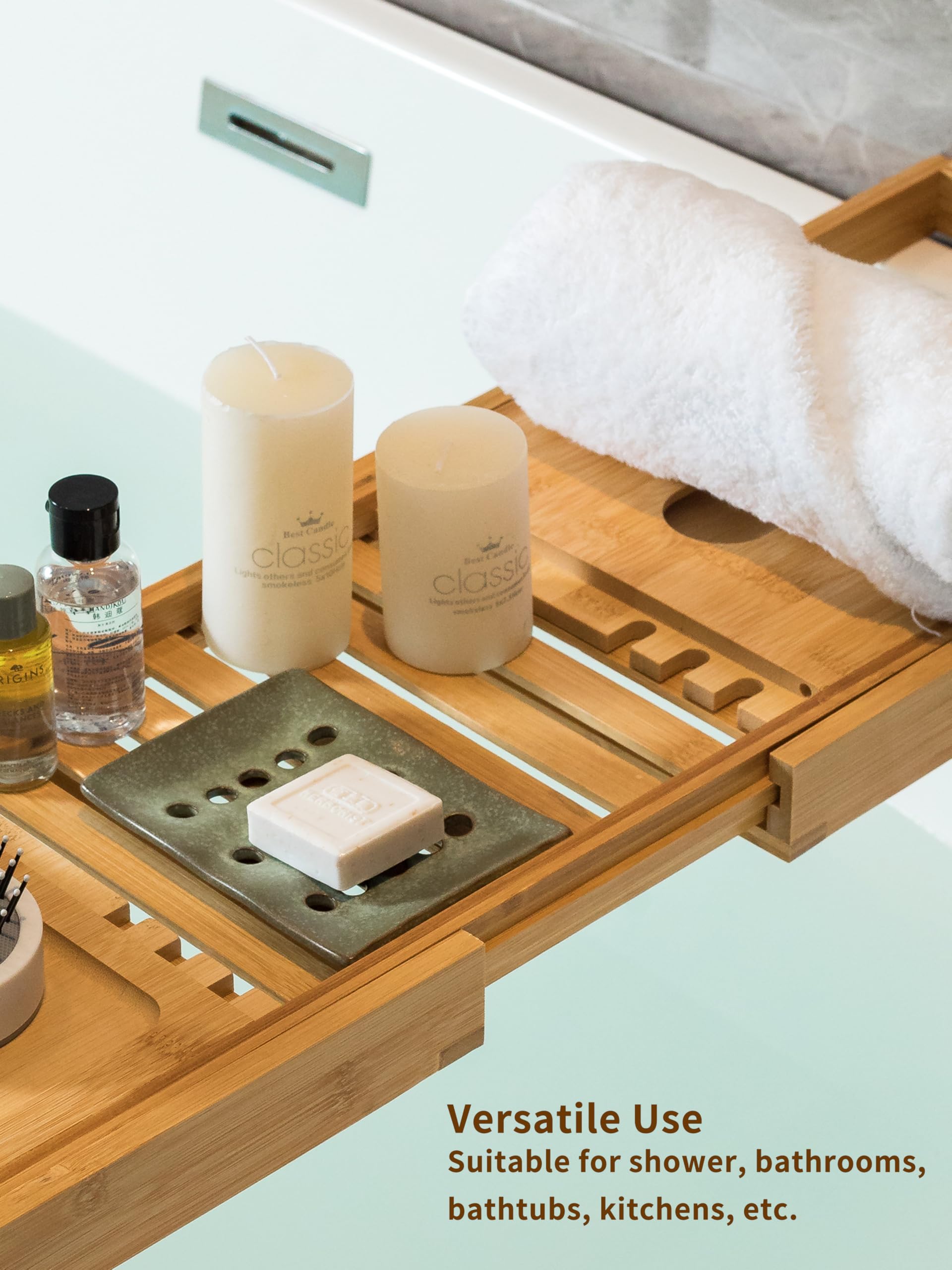 Cormomu Soap Dish For Shower, Ceramic Soap Holder With Self Drain, Soap Saver To Lift Soap Keep Dry, Soap Dishes With Concave De