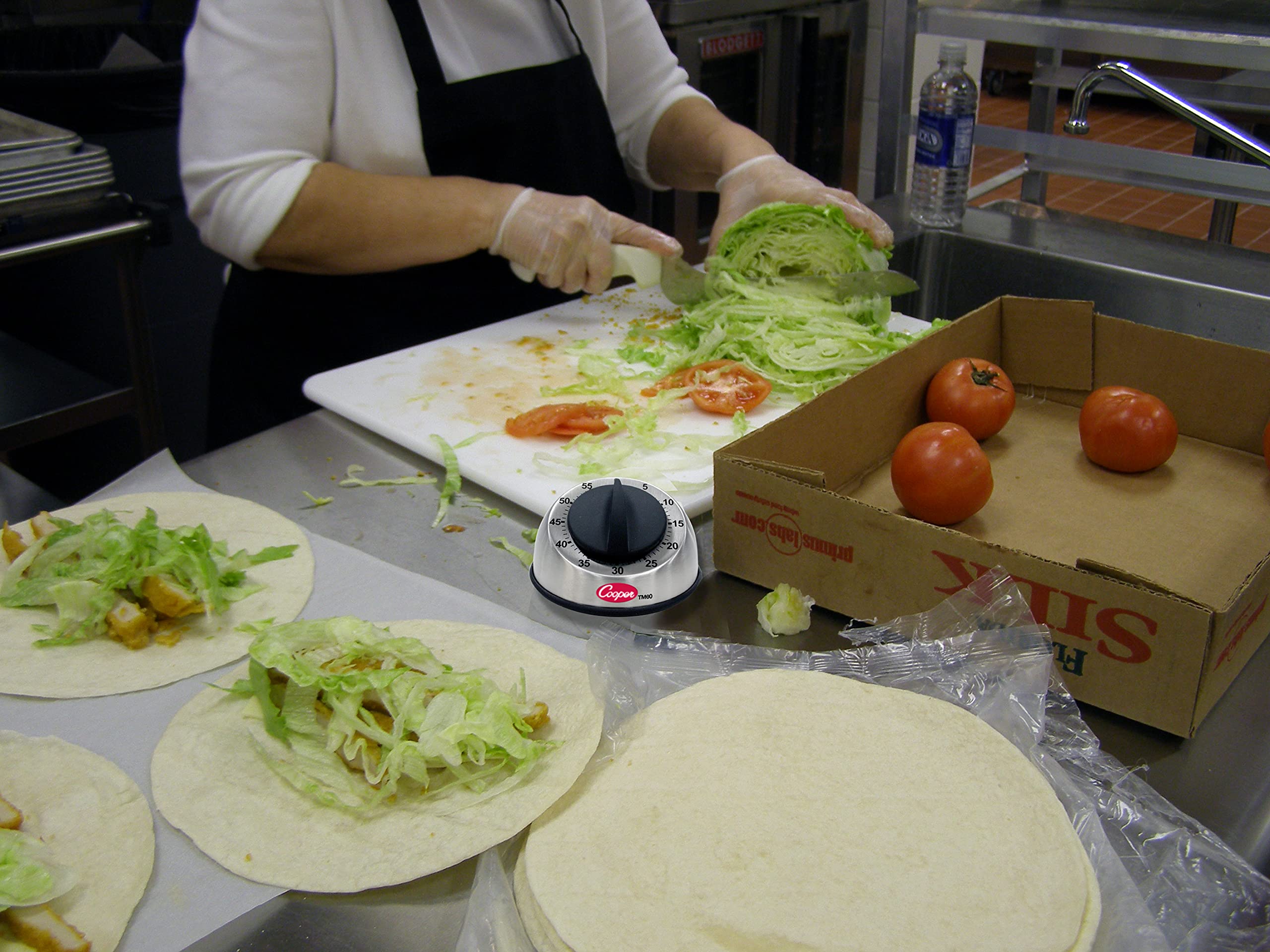 Cooper-Atkins Tm60-0-8 Stainless Steel Long Ring 60 Minute Mechanical Timer, 0 To 60 Minutes Unit Range