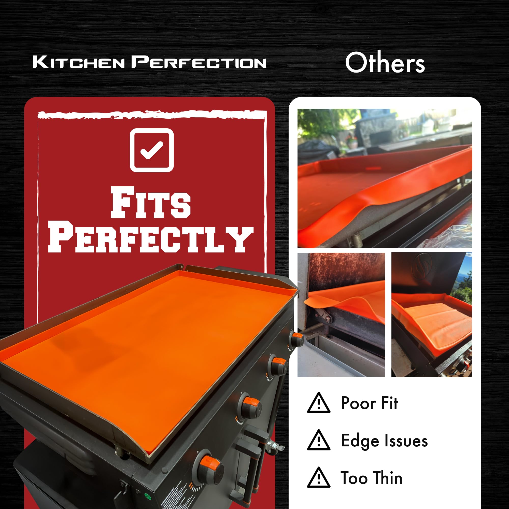 Kitchen Perfection 22 Silicone Griddle Mat, 22 Inch Blackstone Griddle Cover - A Must Have Blackstone Griddle Accessories, Full