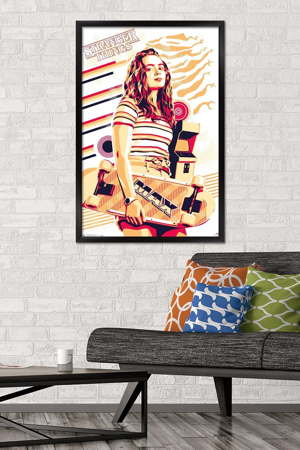 Trends International Netflix Stranger Things: Season 3 - Max Wall Poster, 22.375'' X 34'', Black Framed Version