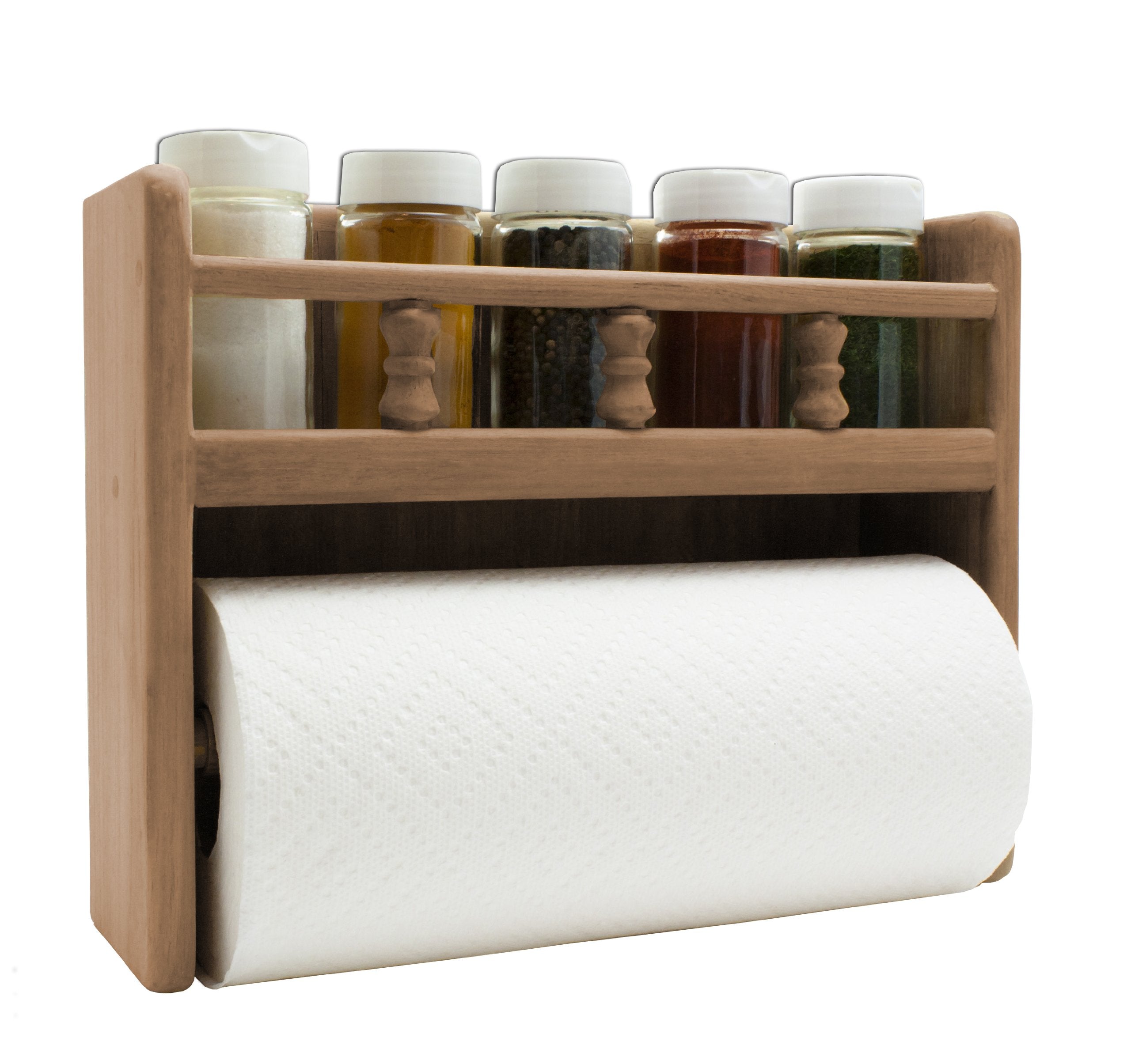 Seateak 62446 Paper Towel Rack With Spice Rack