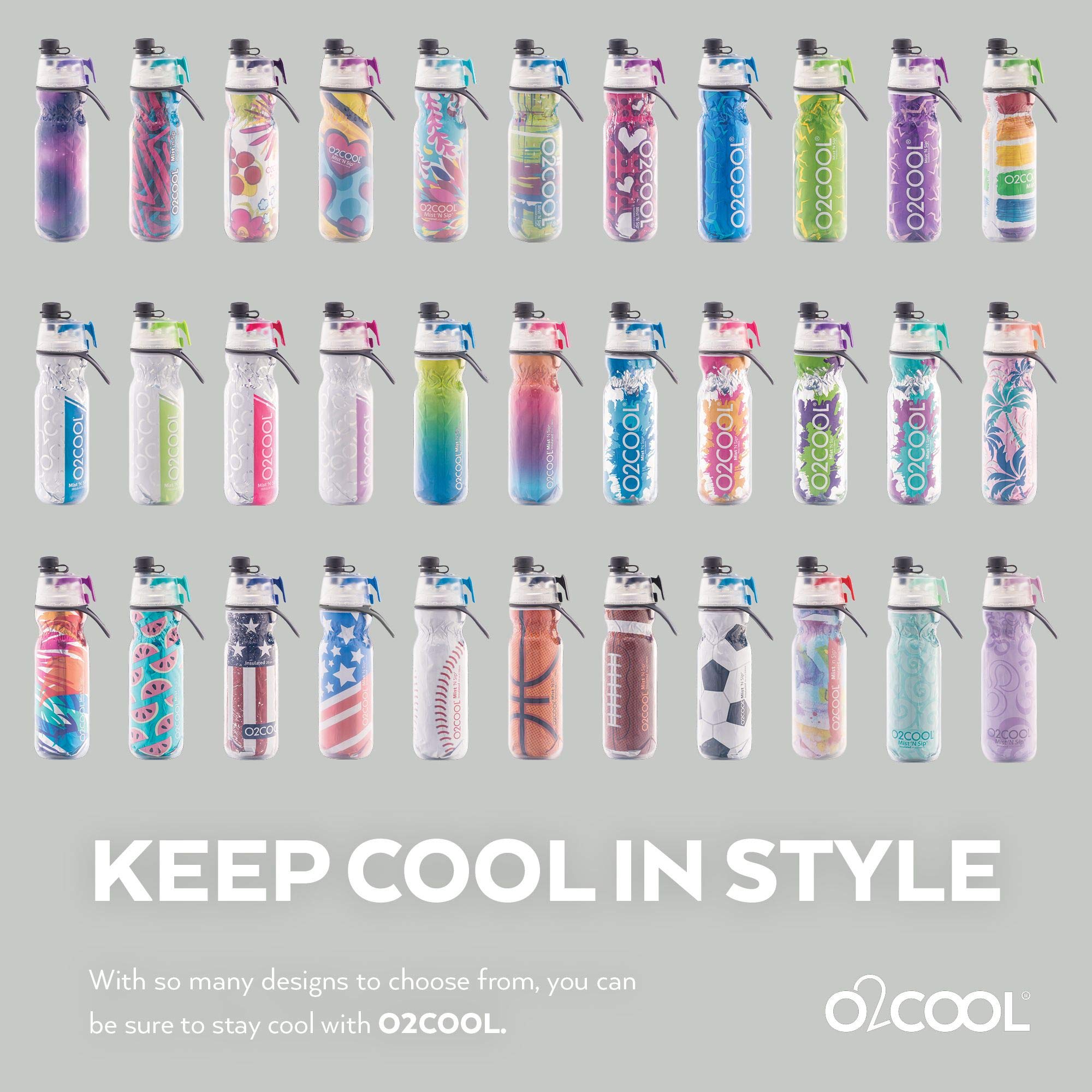 O2Cool ArcticSqueeze Insulated Mist 'N Sip Squeeze Bottle - 20 Ounce  Artist Four
