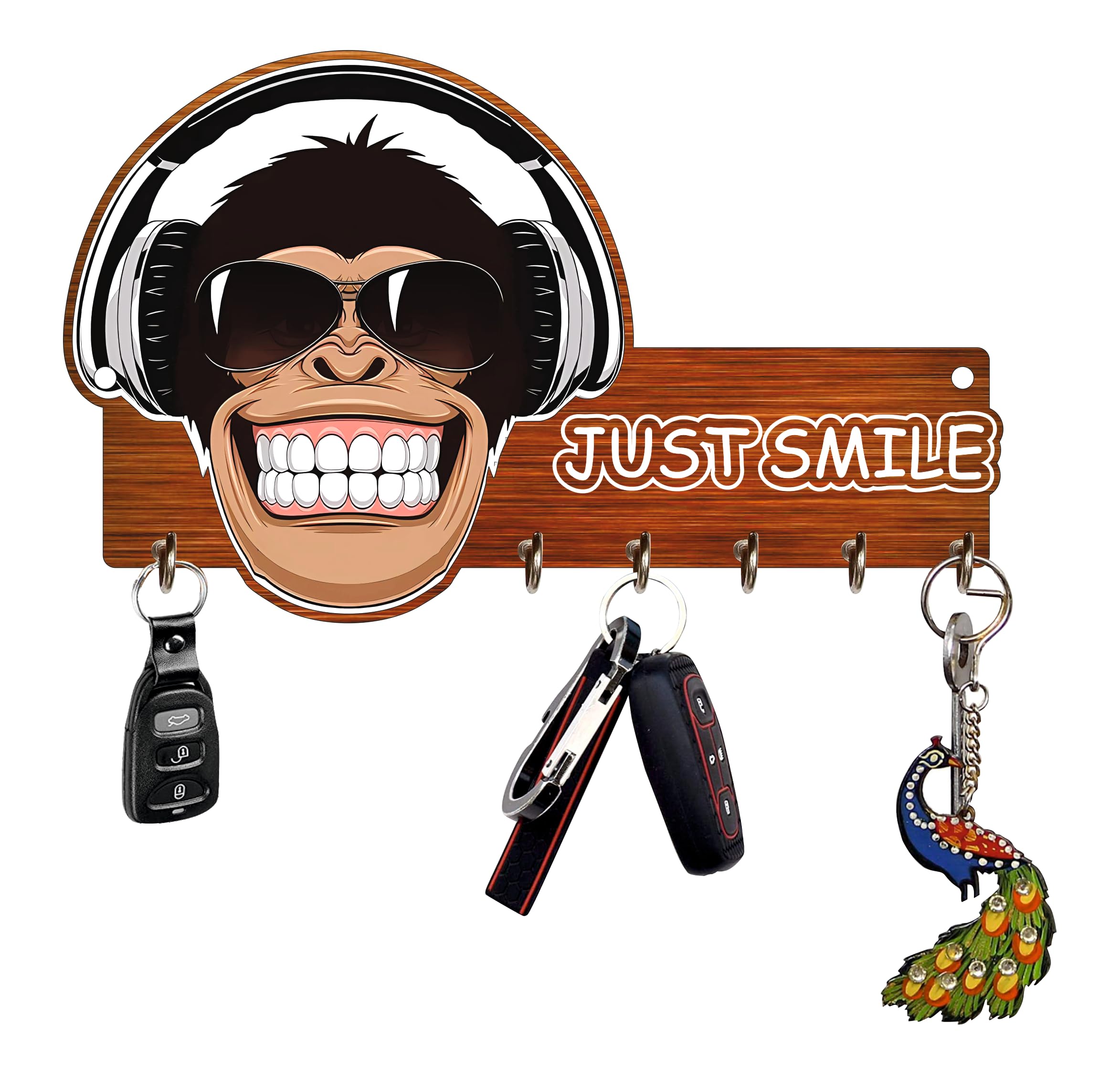 CW CRAFTS WORLD Decorative Wooden Key Holder for Home Decor | Stylish Key Holder for Wall Decor|
