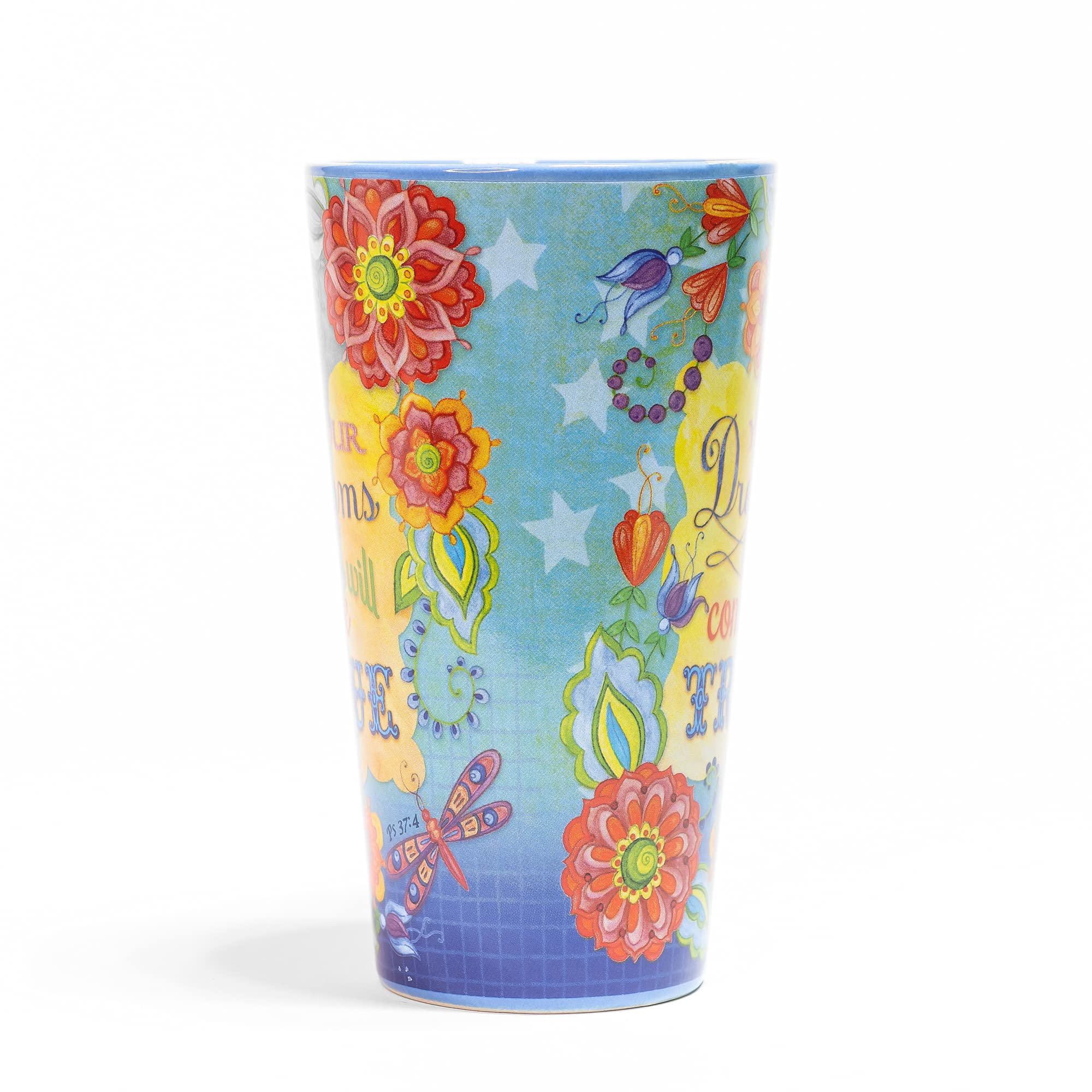 Divinity Boutique Inspirational Stoneware Mug, Dreams Come True, Multicolor 16 Ounce