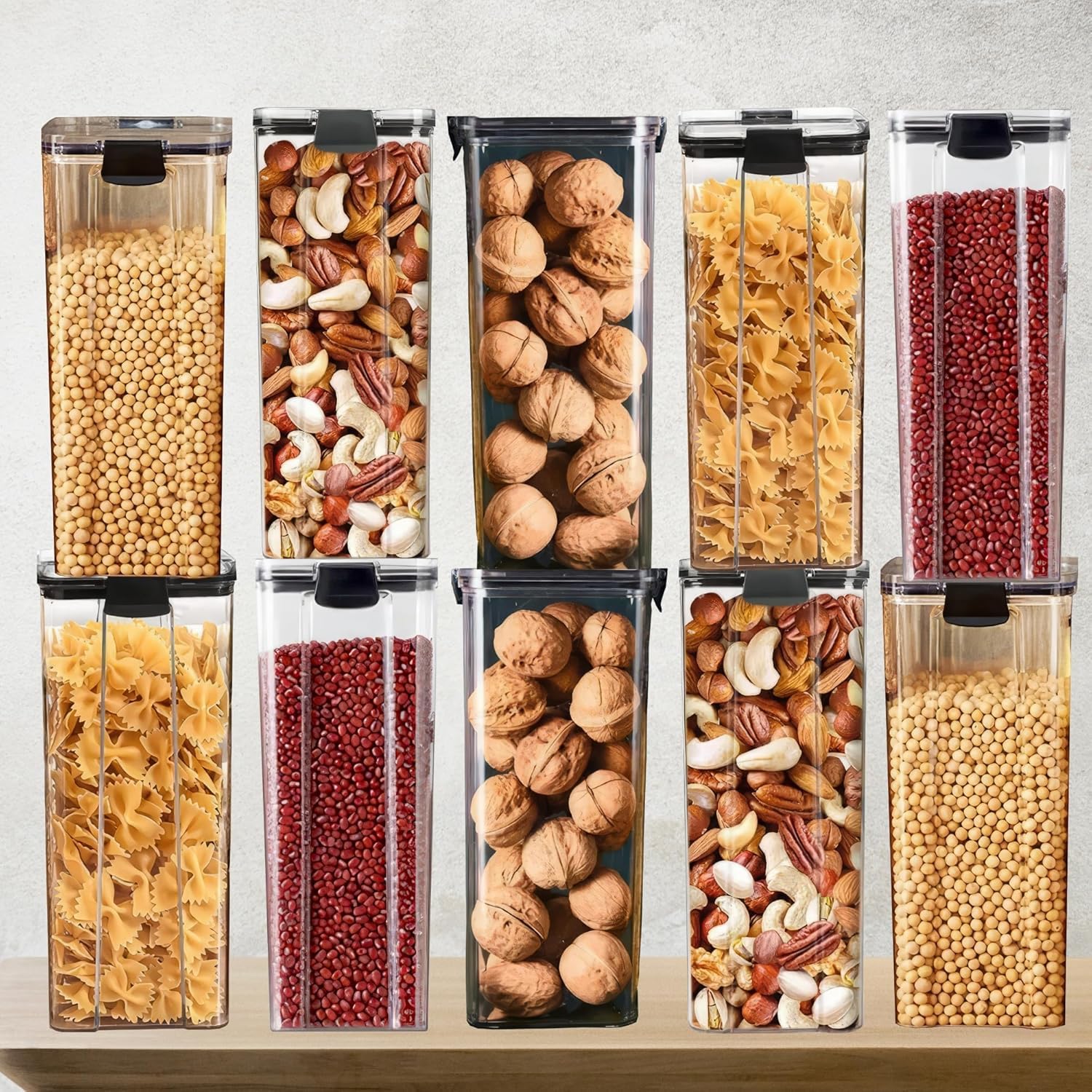 KWER 1700ml Air Tight Container Set For Kitchen Set For Home Kitchen Items Storage Containers Kitchen Storage Containers Set Foo