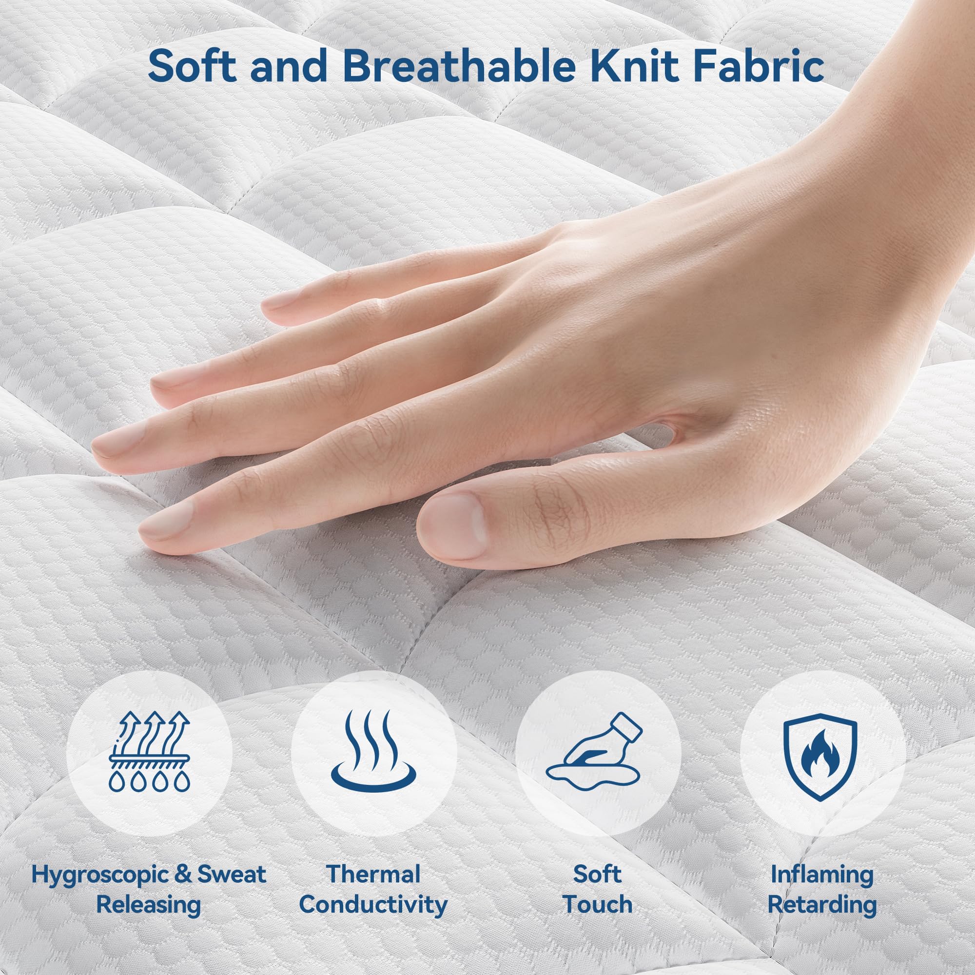 Queen Mattress, 12 Inch Mattress Queen Size In A Box, Hybrid Memory Foam Mattress With Upgrade Individually Pocket Spring To Imp