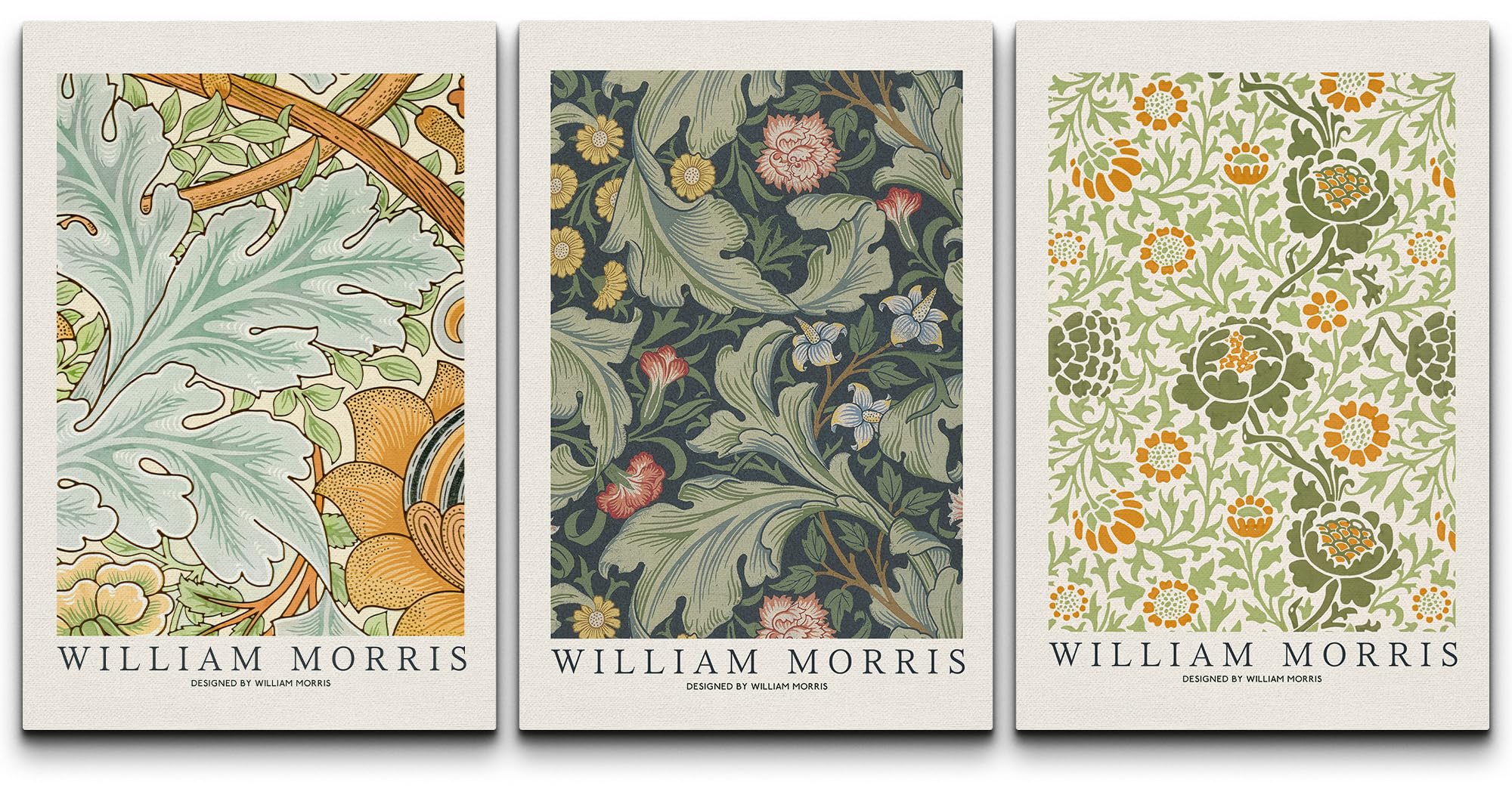 Wall26 Canvas Print Wall Art Set William Morris Flower Tapestry Posters Nature Wilderness Illustrations Modern Art Decorative Fl
