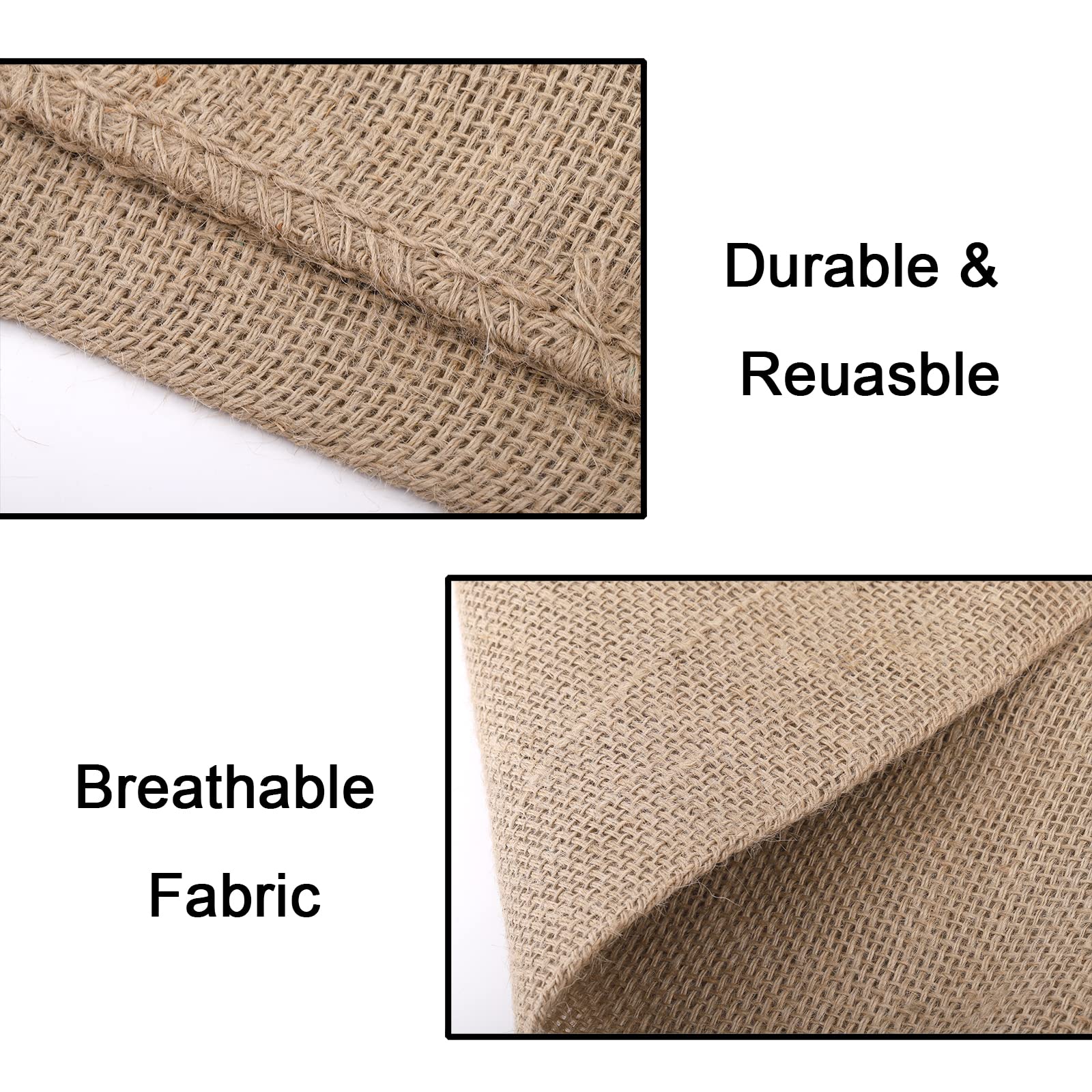 Bekith 6 Pack Burlap Bags With Drawstring, 18'' X 24'' Natural Jute Potato Sacks, Reusable Root Vegetable Storage Bags, Strong R