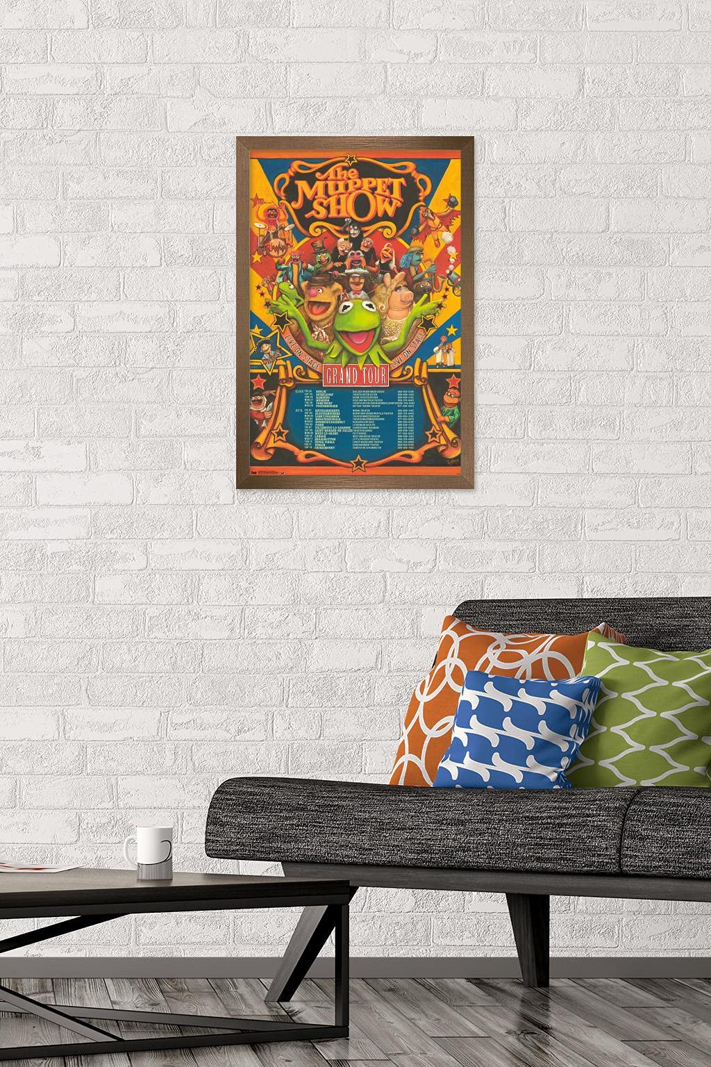 Trends International Disney The Muppets: Most Wanted - Grand Tour Wall Poster, 14.725'' X 22.375'', Bronze Framed Version