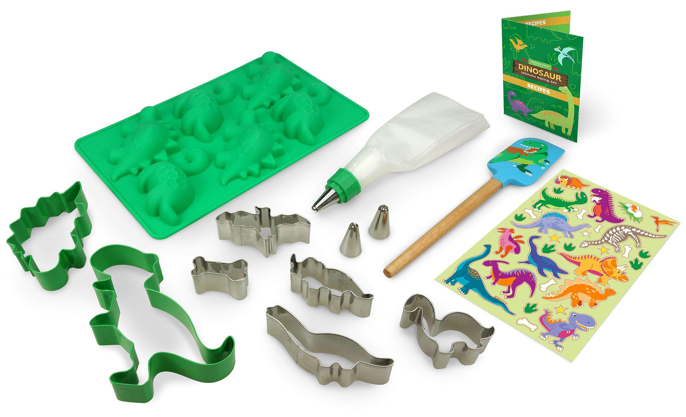 Handstand Kitchen Dinosaur Buddies 15-Piece Ultimate Baking Party With Recipes