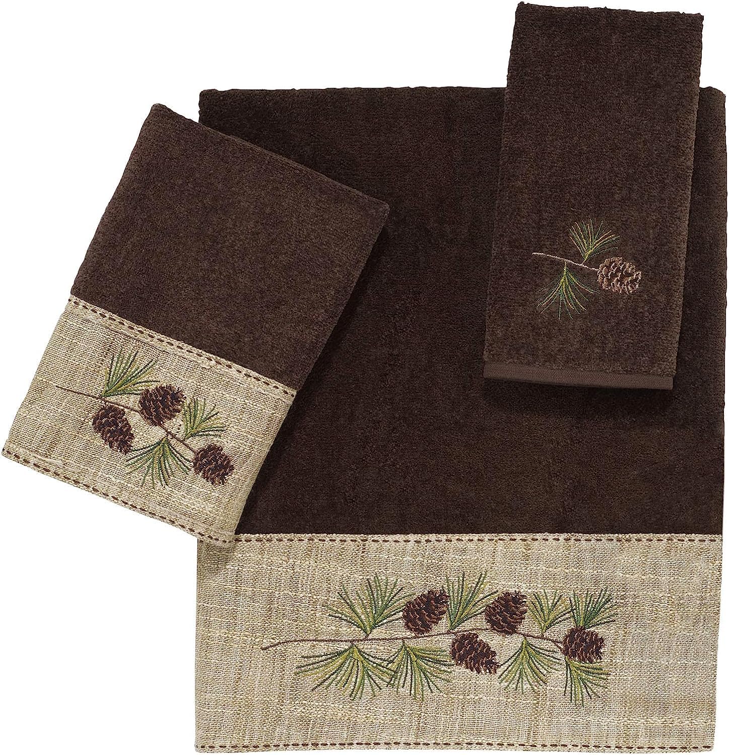 Avanti Linens - Hand Towel, Soft & Absorbent Cotton Towel (Pine Branch Collection)