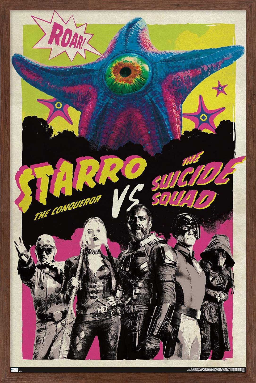 Trends International Dc Comics Movie The Suicide Squad - Starro The Conqueror Wall Poster, 14.72'' X 22.37'', Mahogany Framed Ve