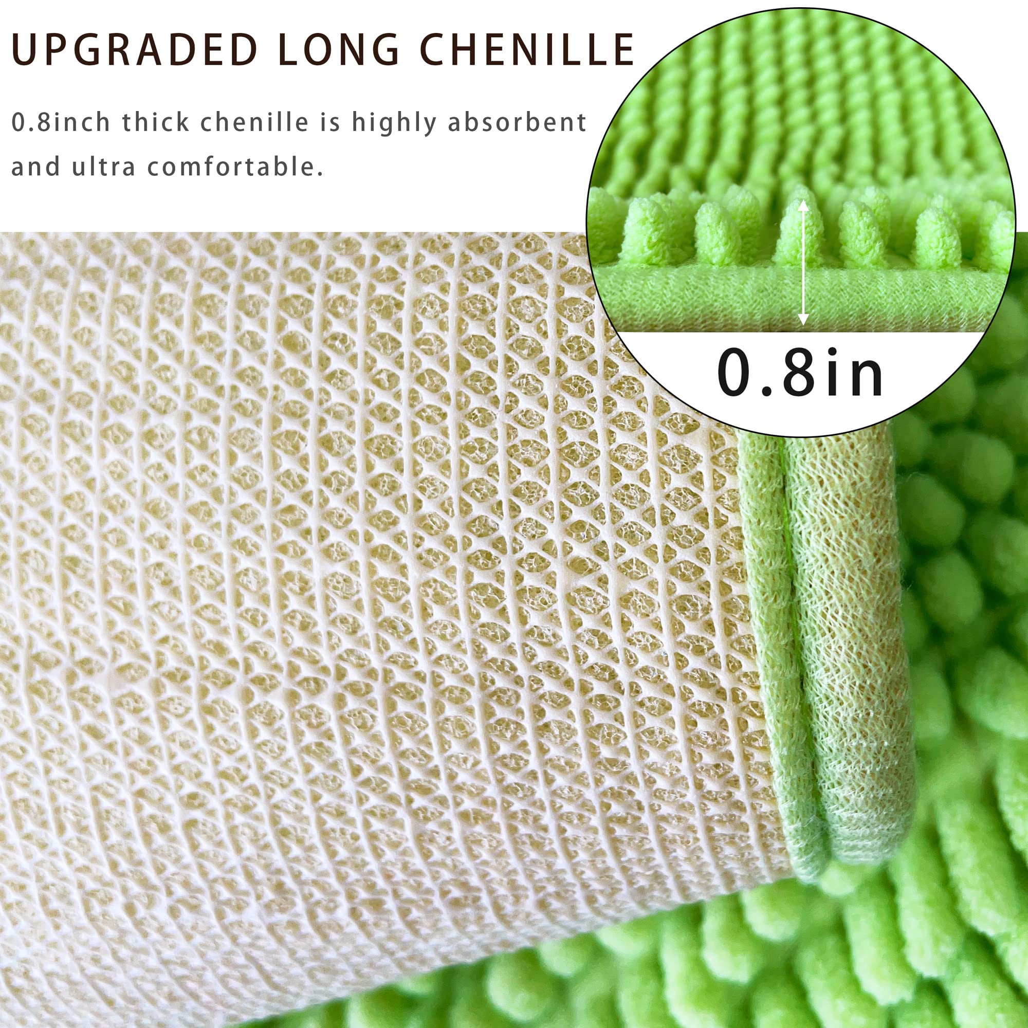 Eanpet Chenille Bath Mat Non-Slip Microfiber Floor Mat Baby Bath Mat For Kids Ultra Soft Washable Bathroom Dry Fast Water Absorb