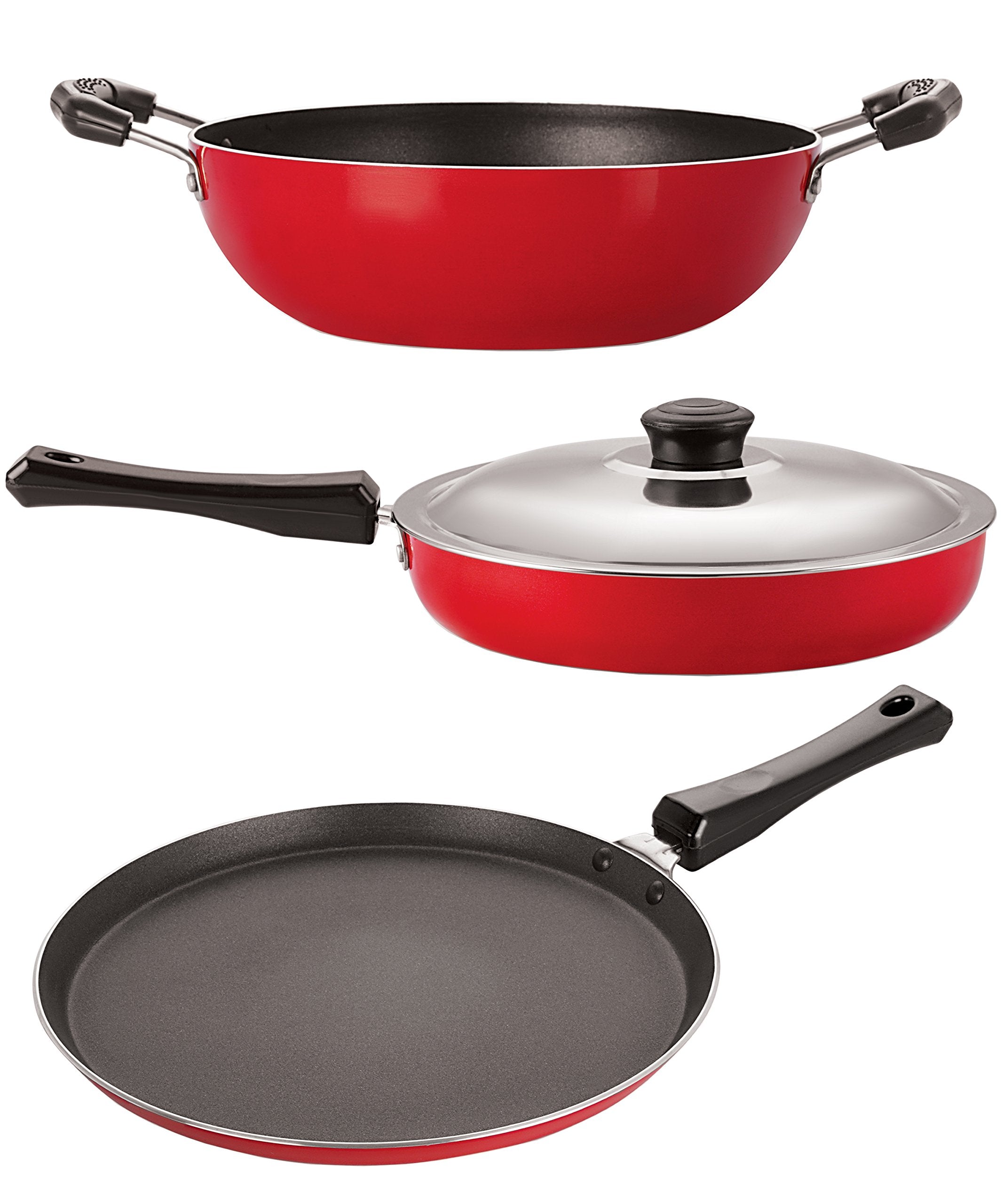 Nirlon NonStick Coated Aluminium Dishwasher Safe Cookware Combo Gift Set Offer