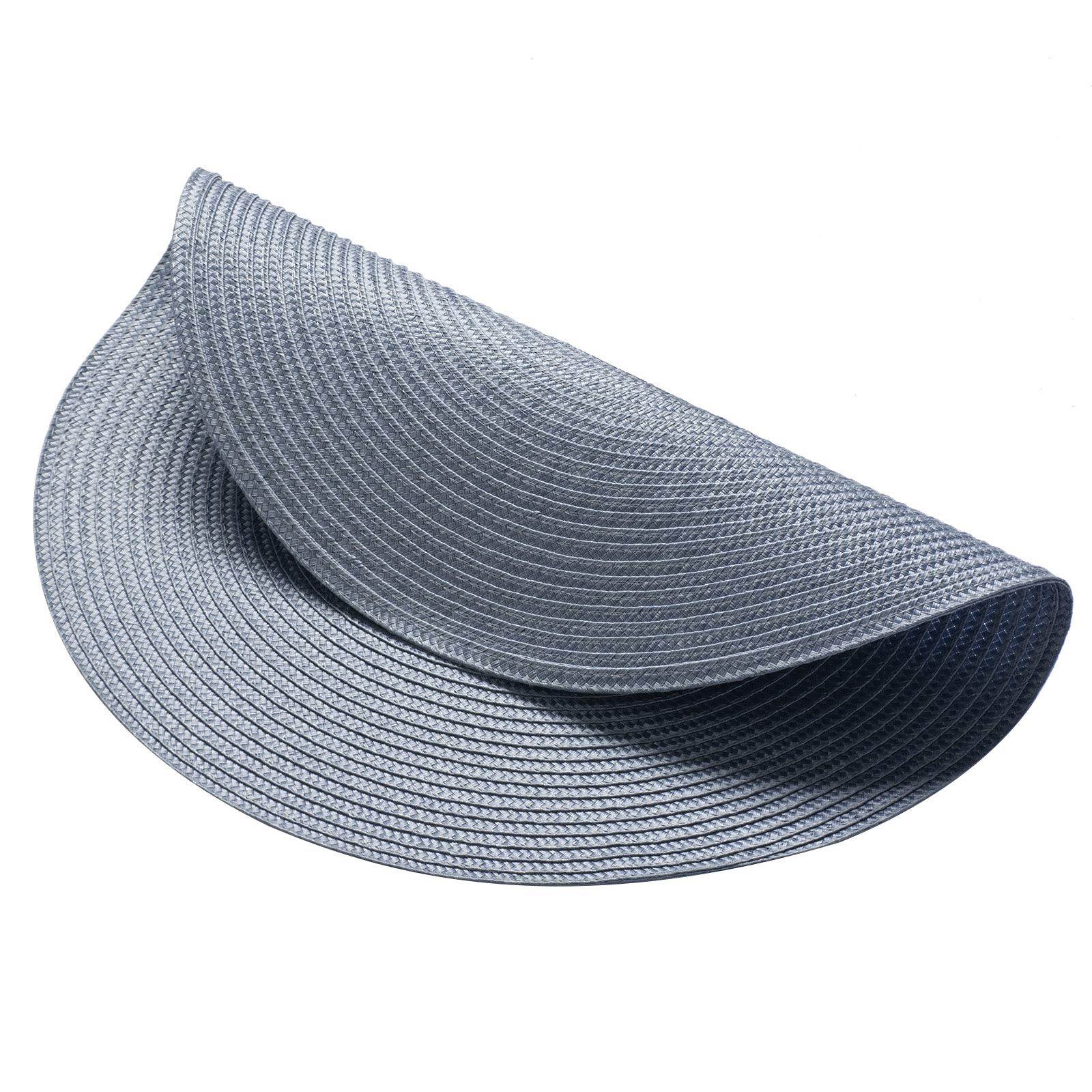 Ahhfsmei Round Braided Placemats 15 Inch Round Table Mats For Dining Tables Natural Woven Heat Resistant Place Mats Set Of 6 (Li