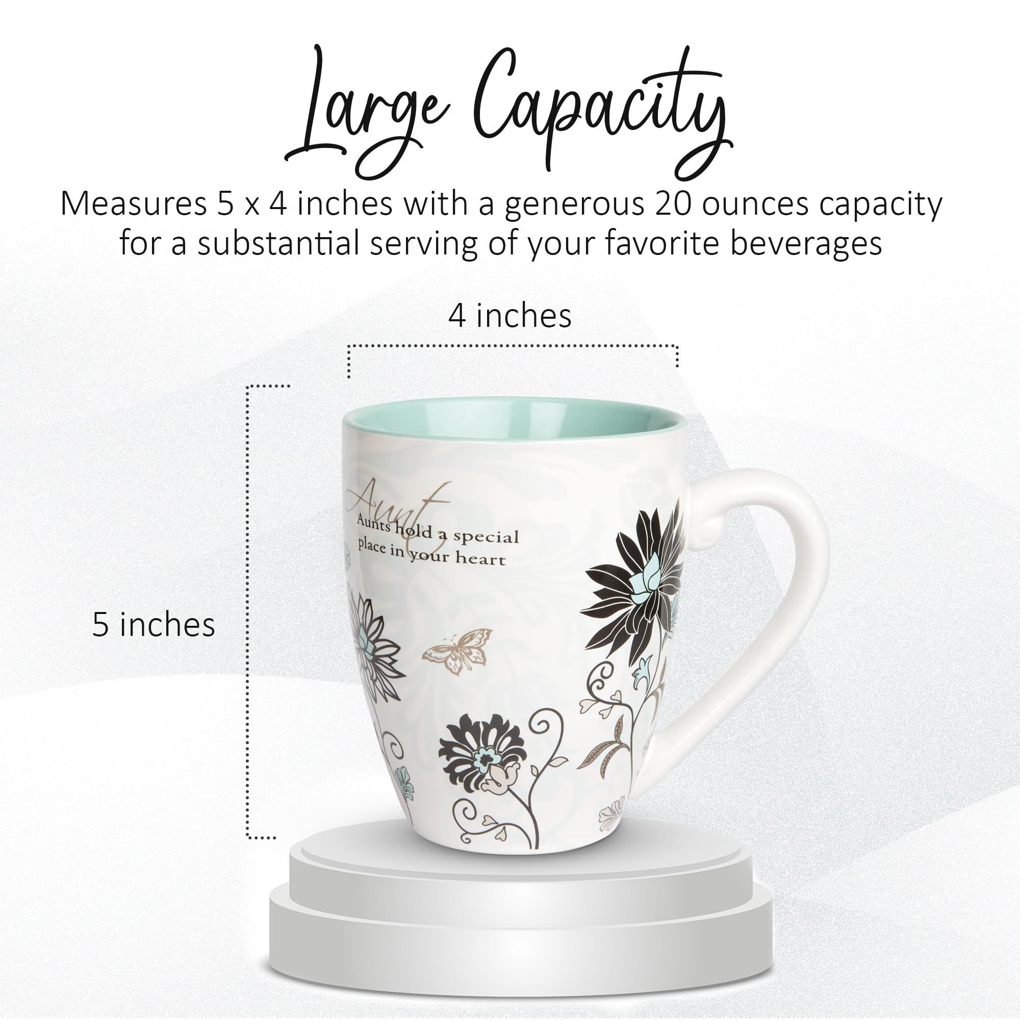 Pavilion Aunt Coffee Mugs - Mark My Words Auntie Mug With ''Aunts Hold A Special Place In Your Heart'' Text Design - Ceramic Cof