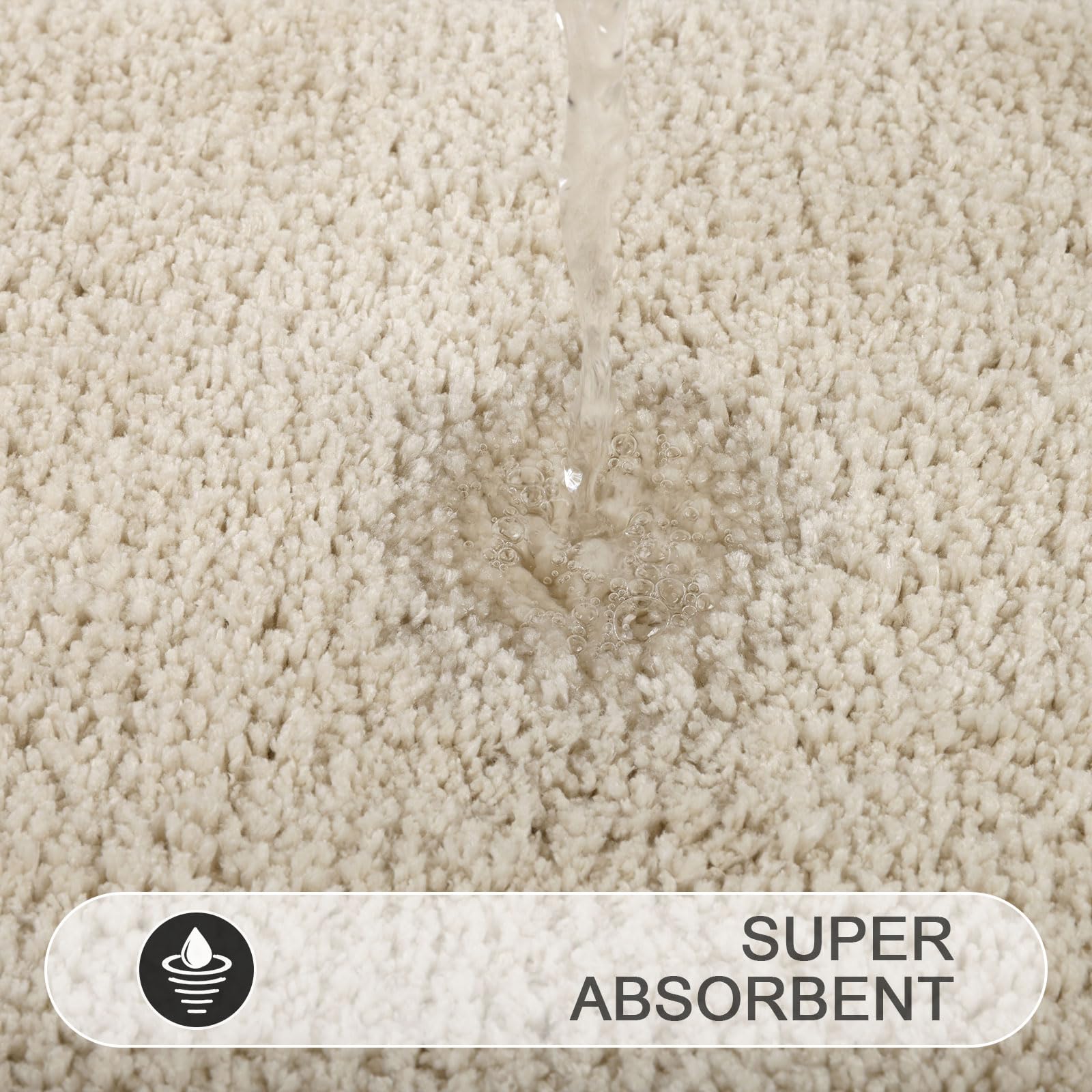 Shacos Microfiber Bathroom Rugs Set Of 3 With Toilet Lid Cover Non Slip Washable Bath Mat Absorbent Bathroom Carpet 16''X24''+U