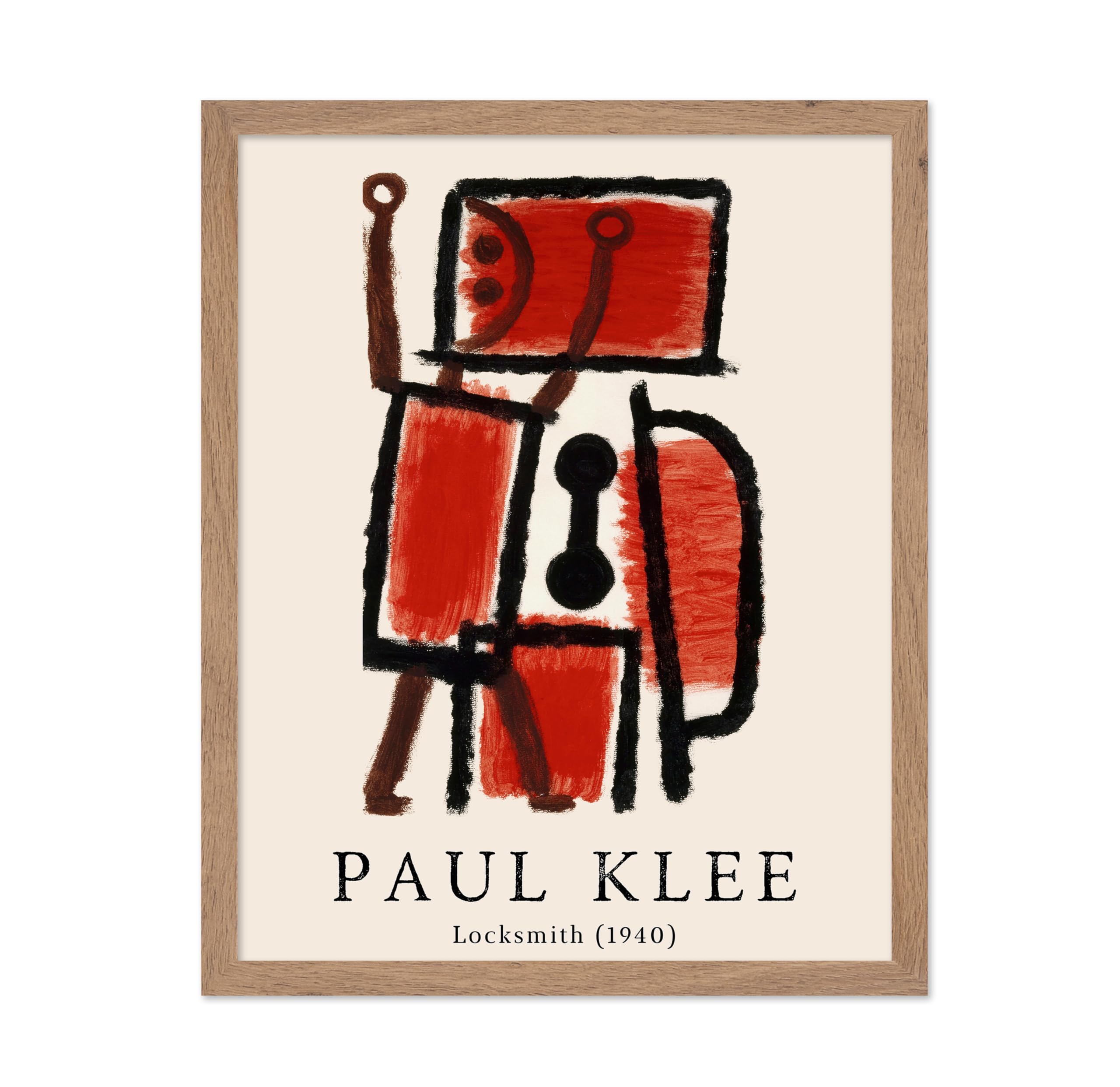 Poster Master Vintage Paul Klee Poster - Retro Locksmith Painting Print - Cubism Art - Minimal Gift for Him, Her, Men, Women - A