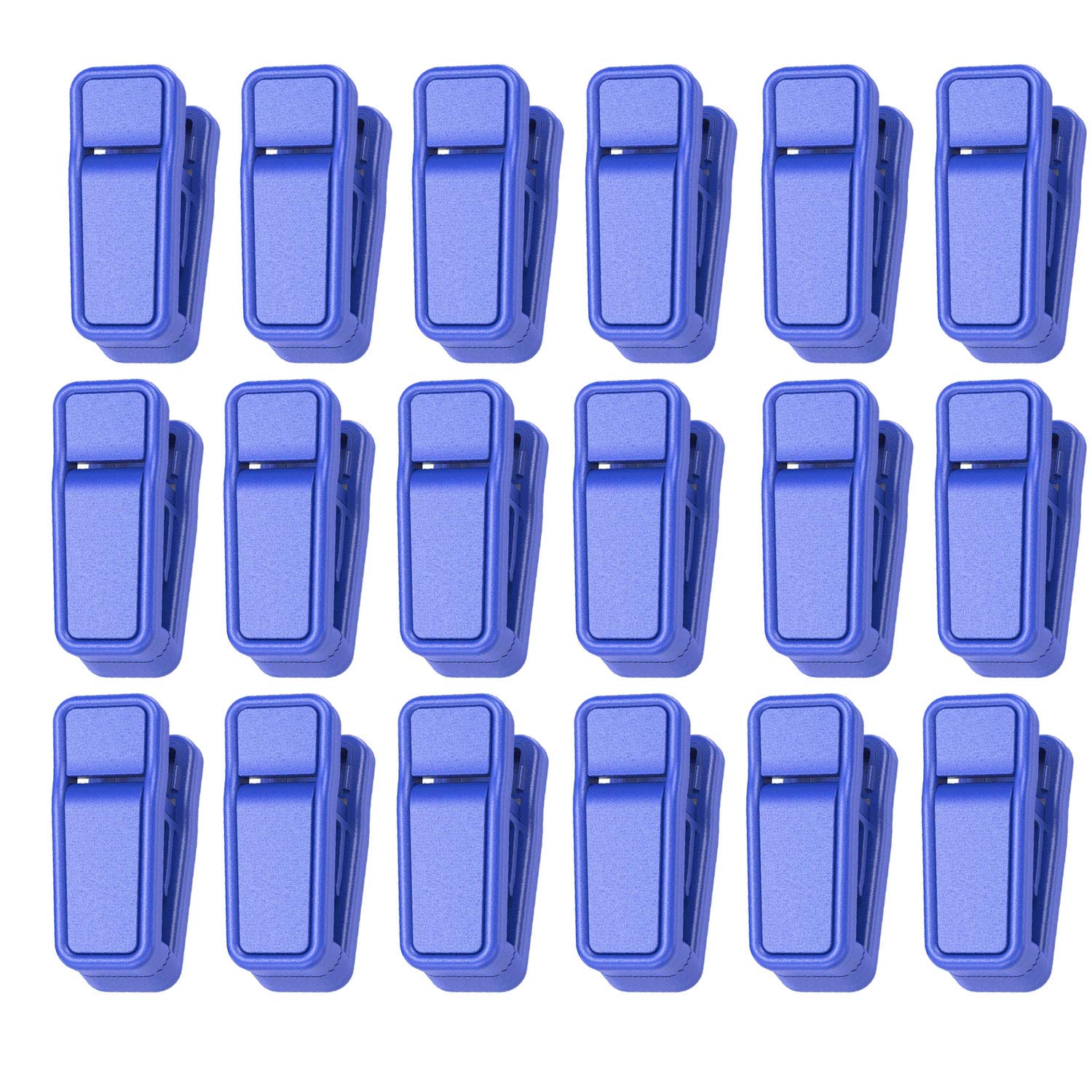 Kiseer Plastic Baby Hanger Clips, 40 Pcs Slim-Line Finger Clips Set Clothes Hanger Velvet Hanger (Blue)