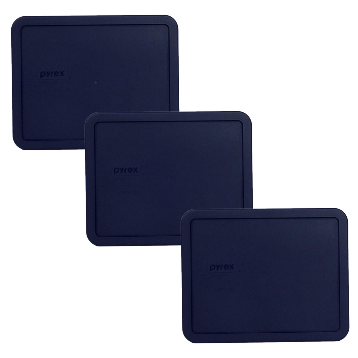 Pyrex 7212-Pc Blue Plastic Replacement Food Storage Lid - 3-Pack Made In The Usa
