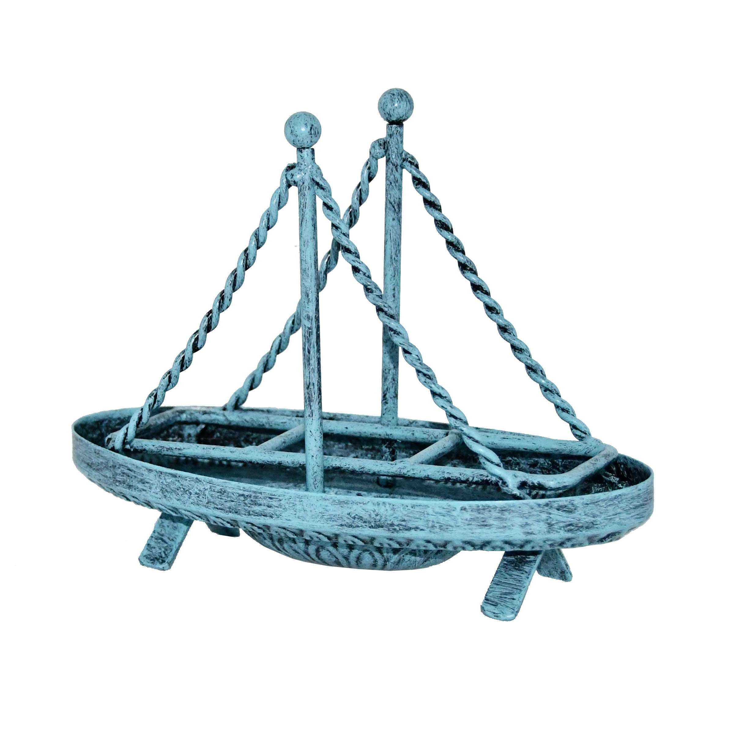 Owlgift Metal Sailboat Shaped Napkin Holder, Tabletop Paper Towel Dispenser, Mail Letter Sorter Rack, Document File Storage - Tu
