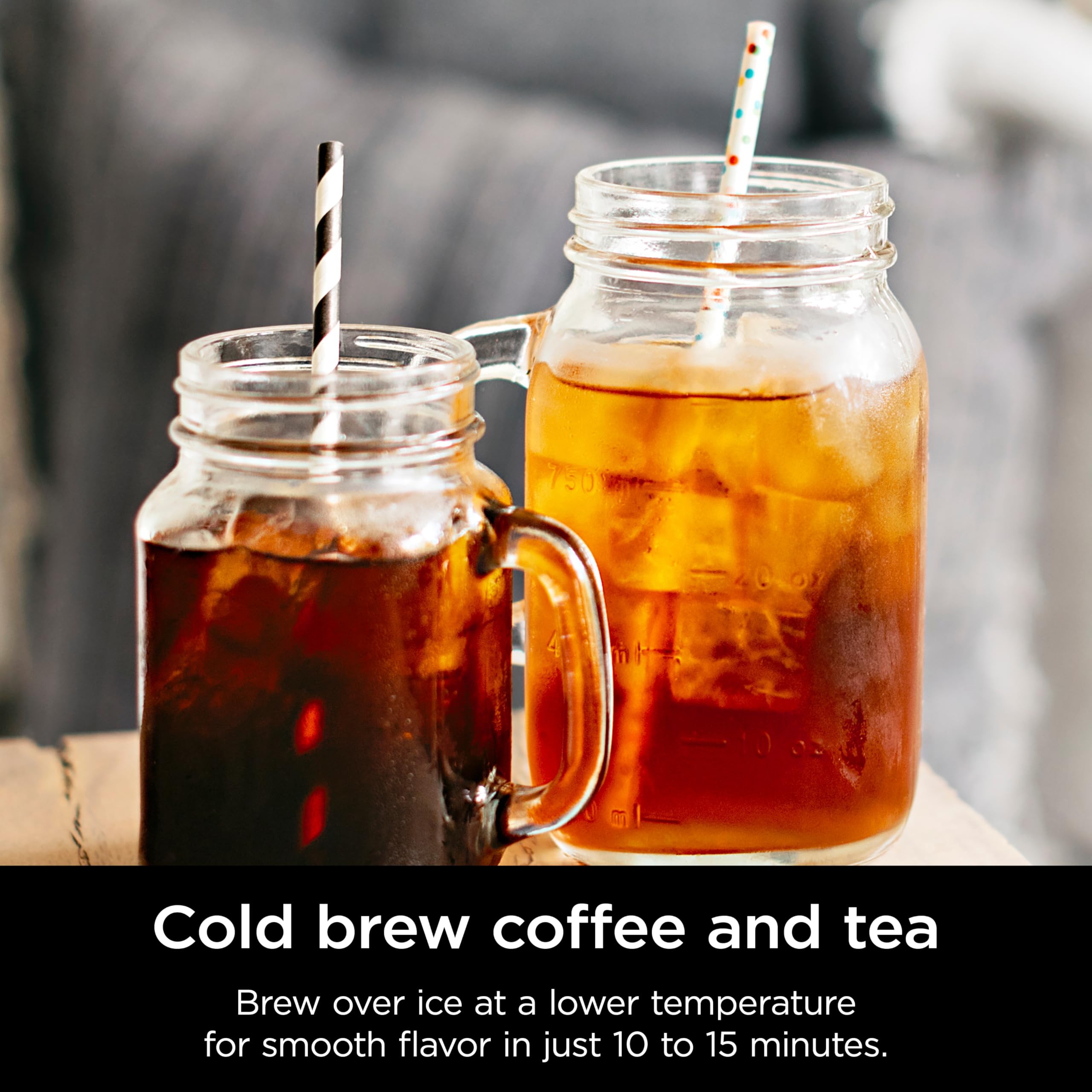 Ninja Hot and Cold Brewed System, 10-Cup Coffee & Tea Maker, Auto-iQ, Black, Model CP307, Includes Thermal Carafe & Frother