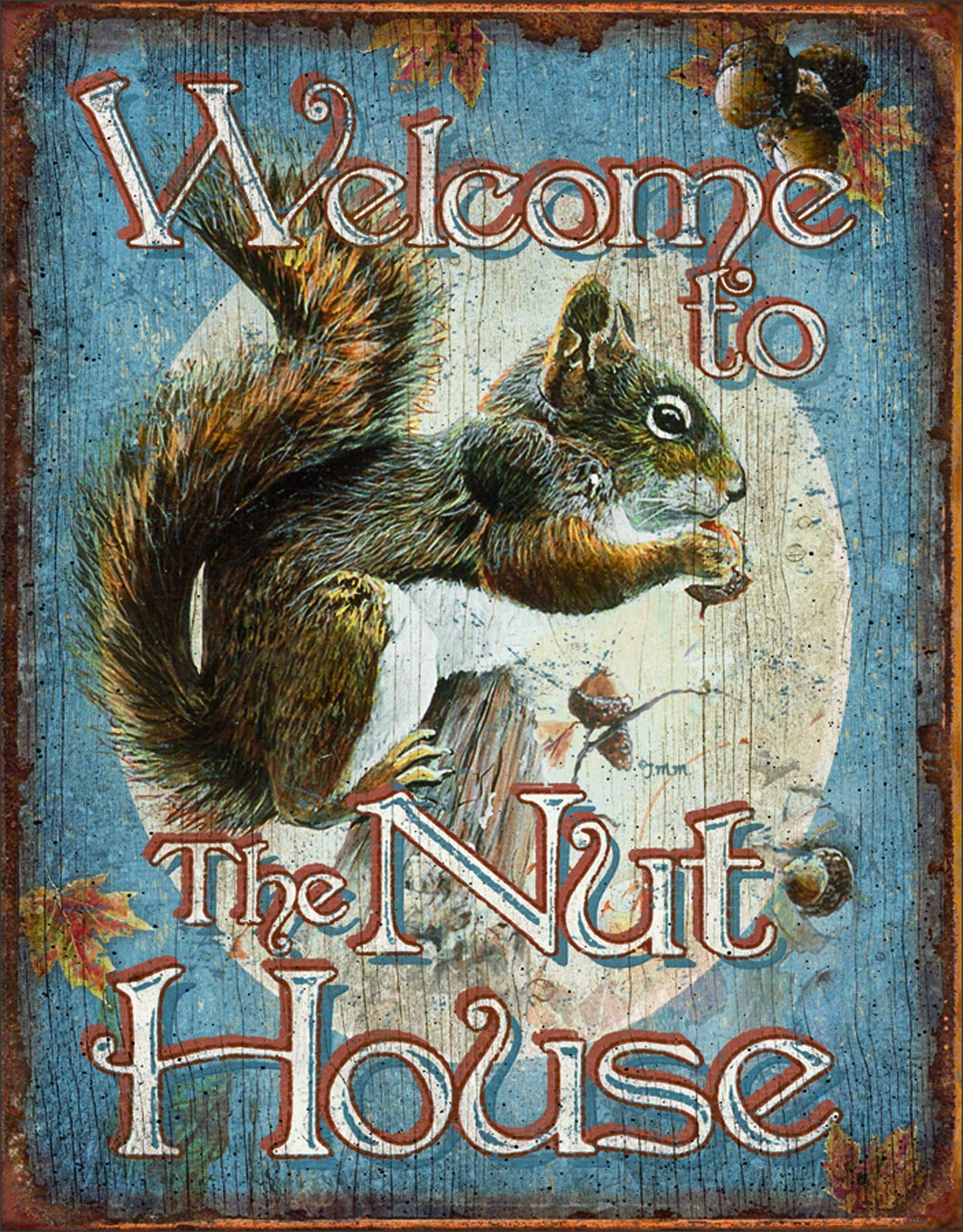 Desperate Enterprises Nut House Welcome Tin Sign