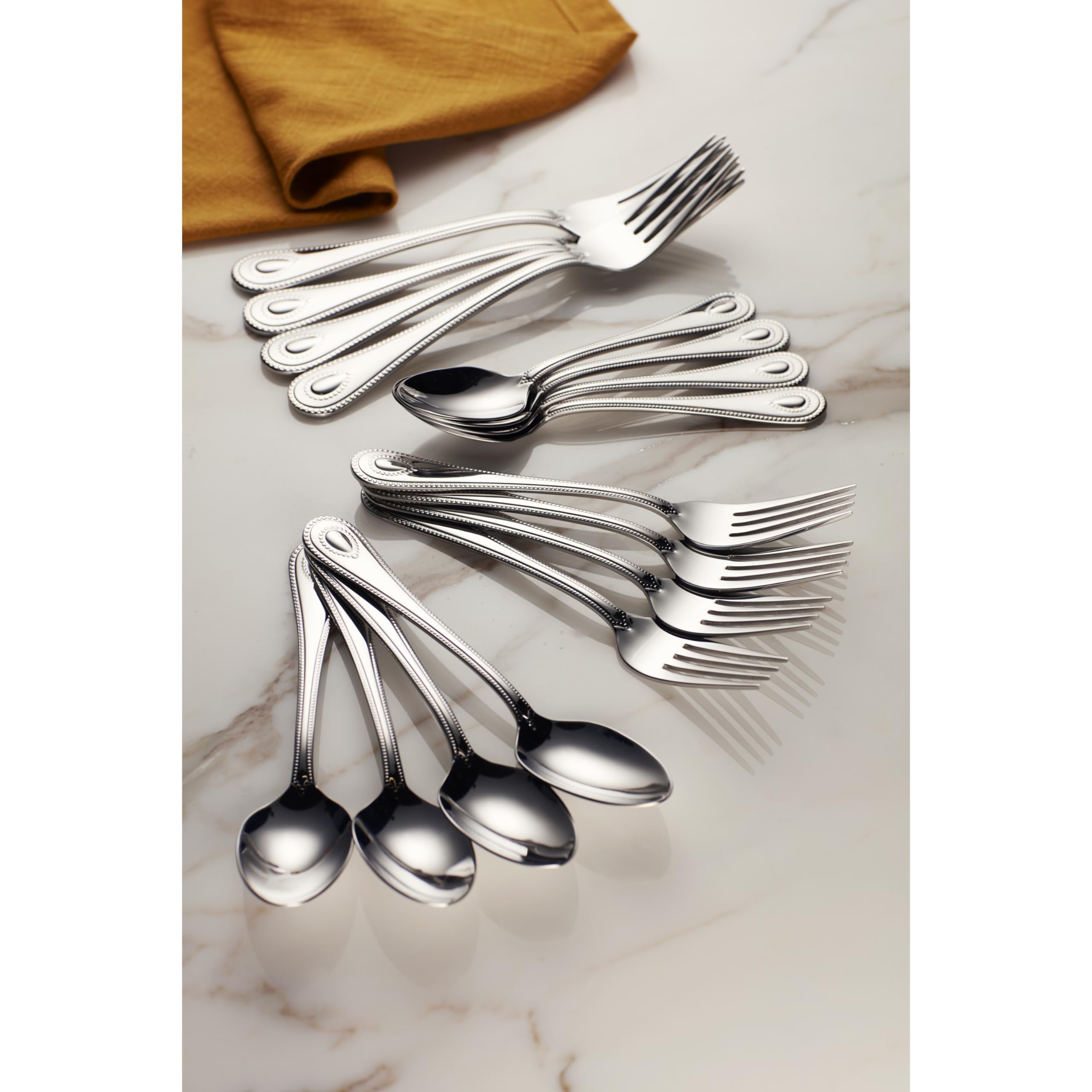 Lenox French Perle Dinner Spoons, Set Of 4, 0.50