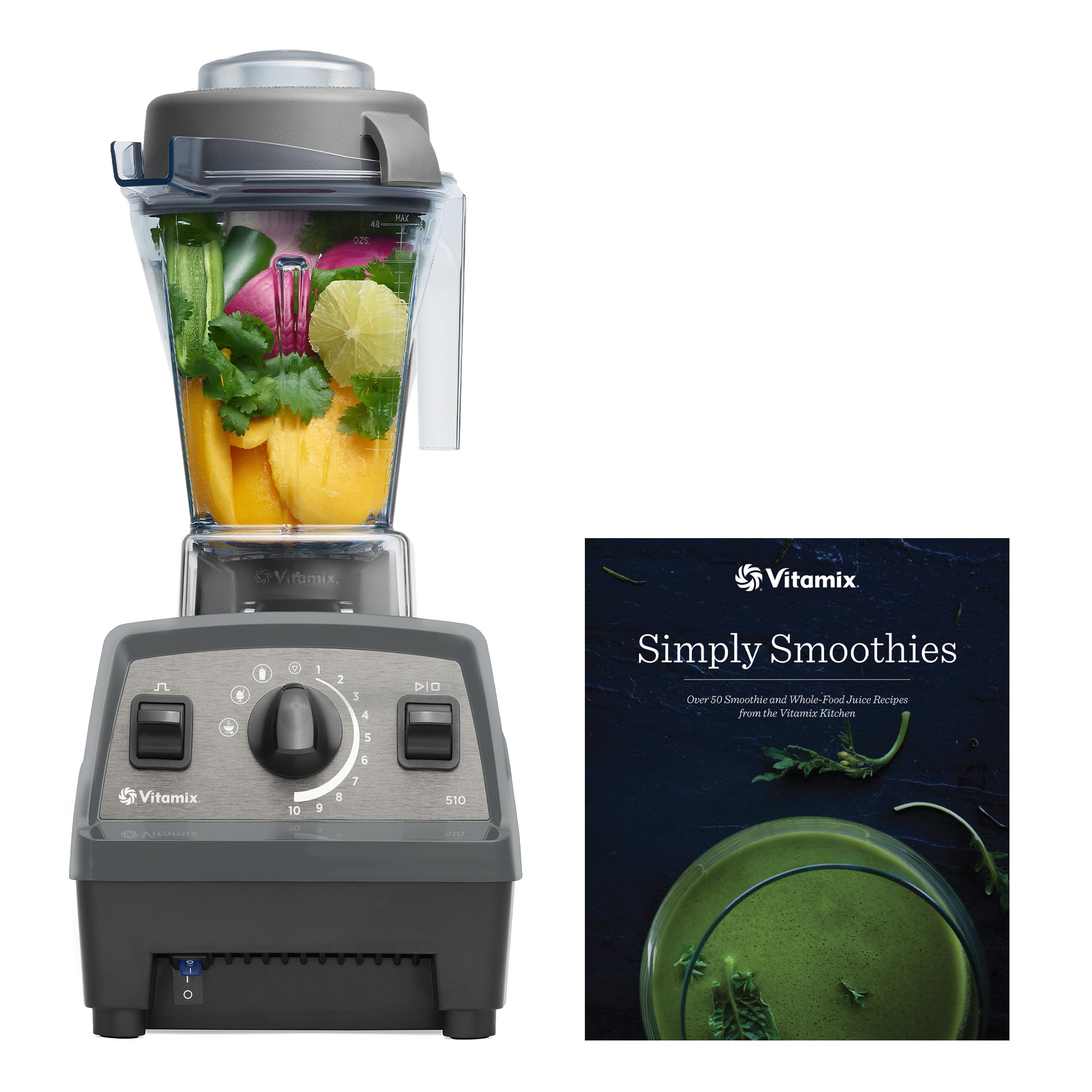 Vitamix Propel 510 Blender with Simply Smoothies Cookbook, 3 Preset Blending Programs, Professional-Grade, 48-oz Container, Slat