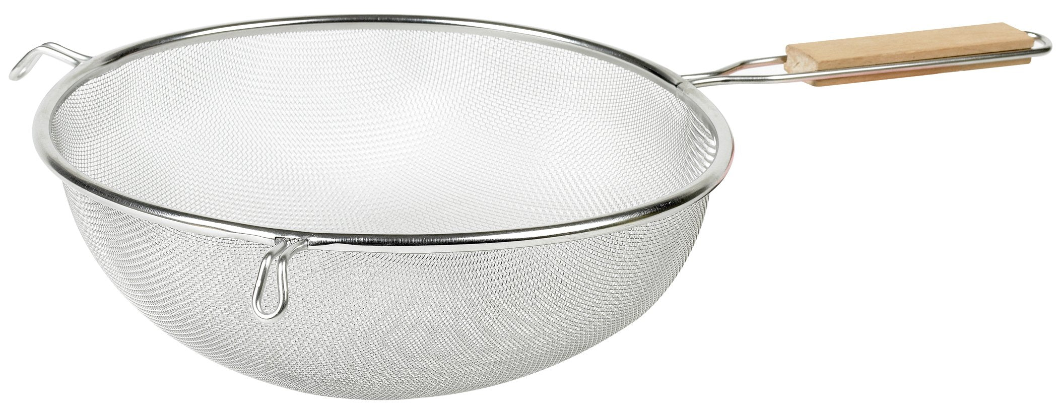 Imusa Imu-71195 10'' Stainless Steel Strainer With Wood Handle