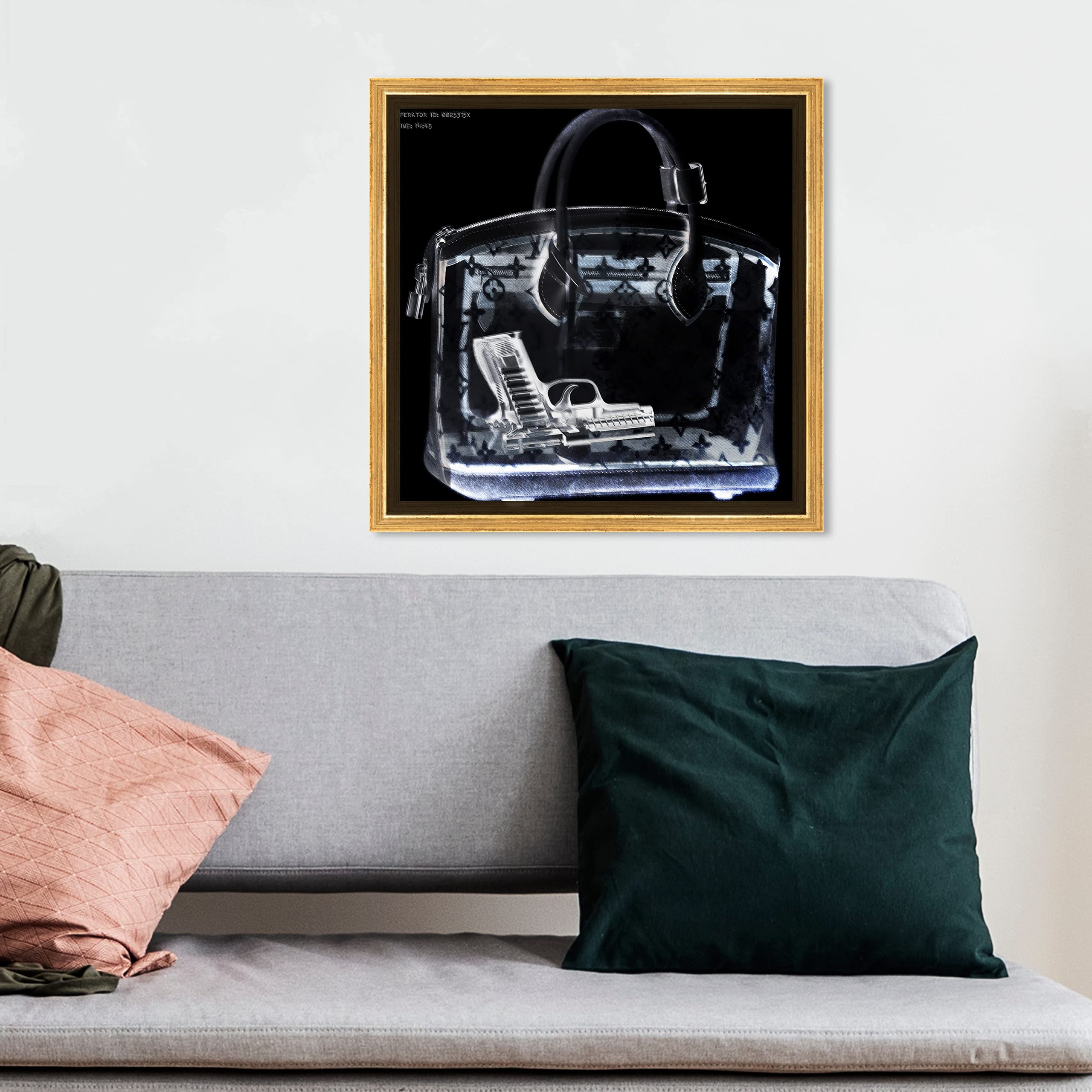 The Oliver Gal Artist Co. Fashion And Glam Wall Art Canvas Prints 'Couture X Ray' Handbags Home D  Cor, 12 In X 12 In, Black, Wh
