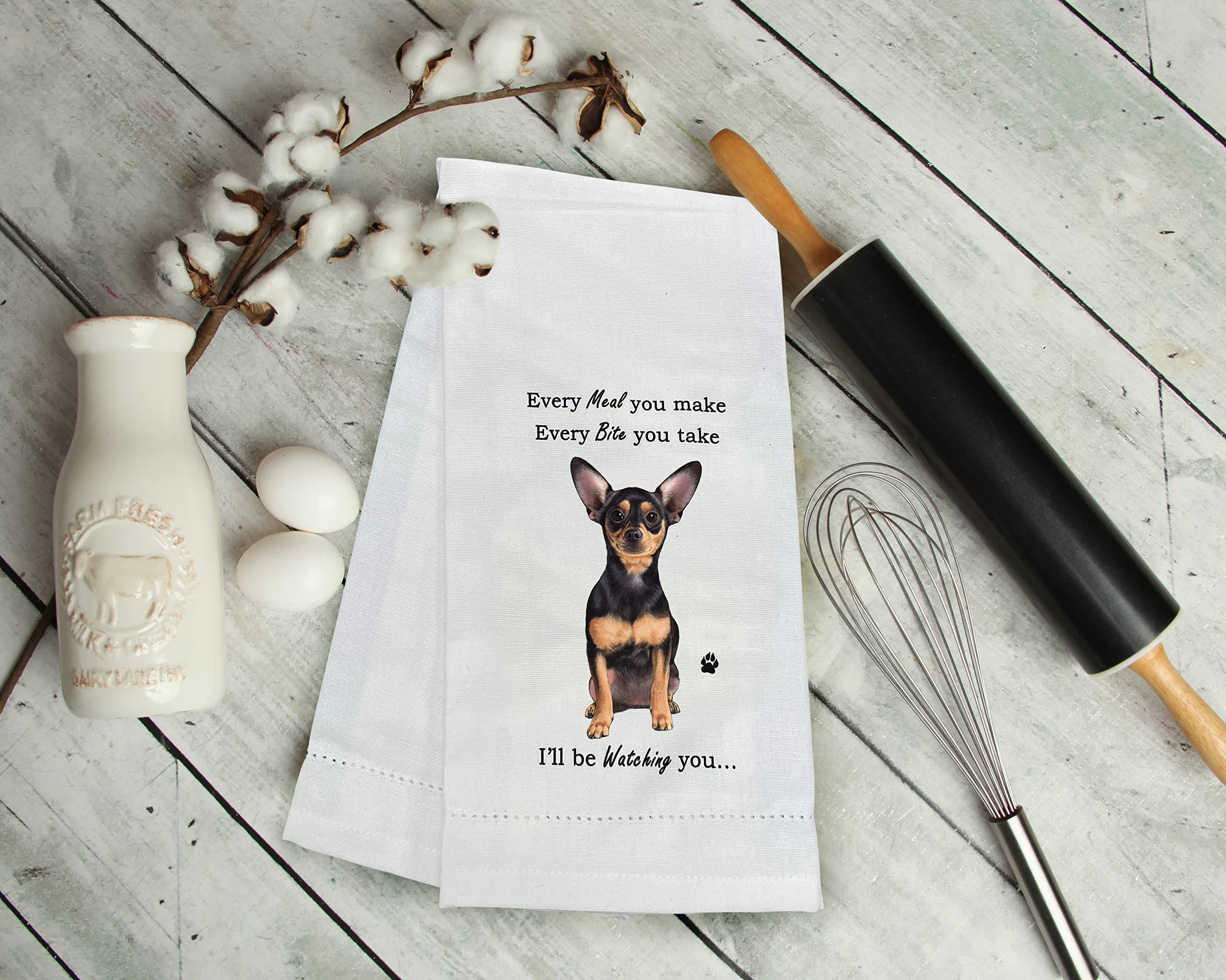 Dog Kitchen Towel - Soft Highly Absorbent - Dog Gifts - Dish Towels For Washing Dishes - Tea Towels - Reusable - Quick Drying -