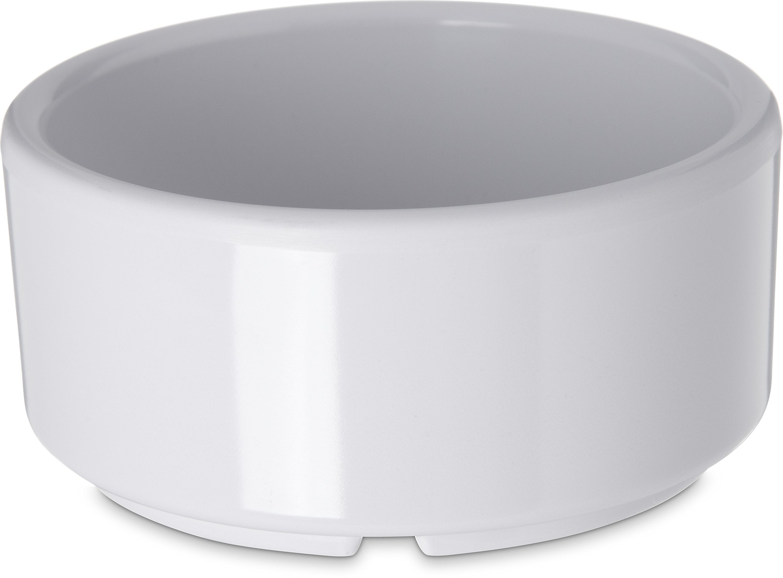 Carlisle FoodService Products 41402 Melamine Straight Sided Ramekin, 4 oz Capacity, 3-1/4 Diameter x 1-1/2 Height, White (Case o